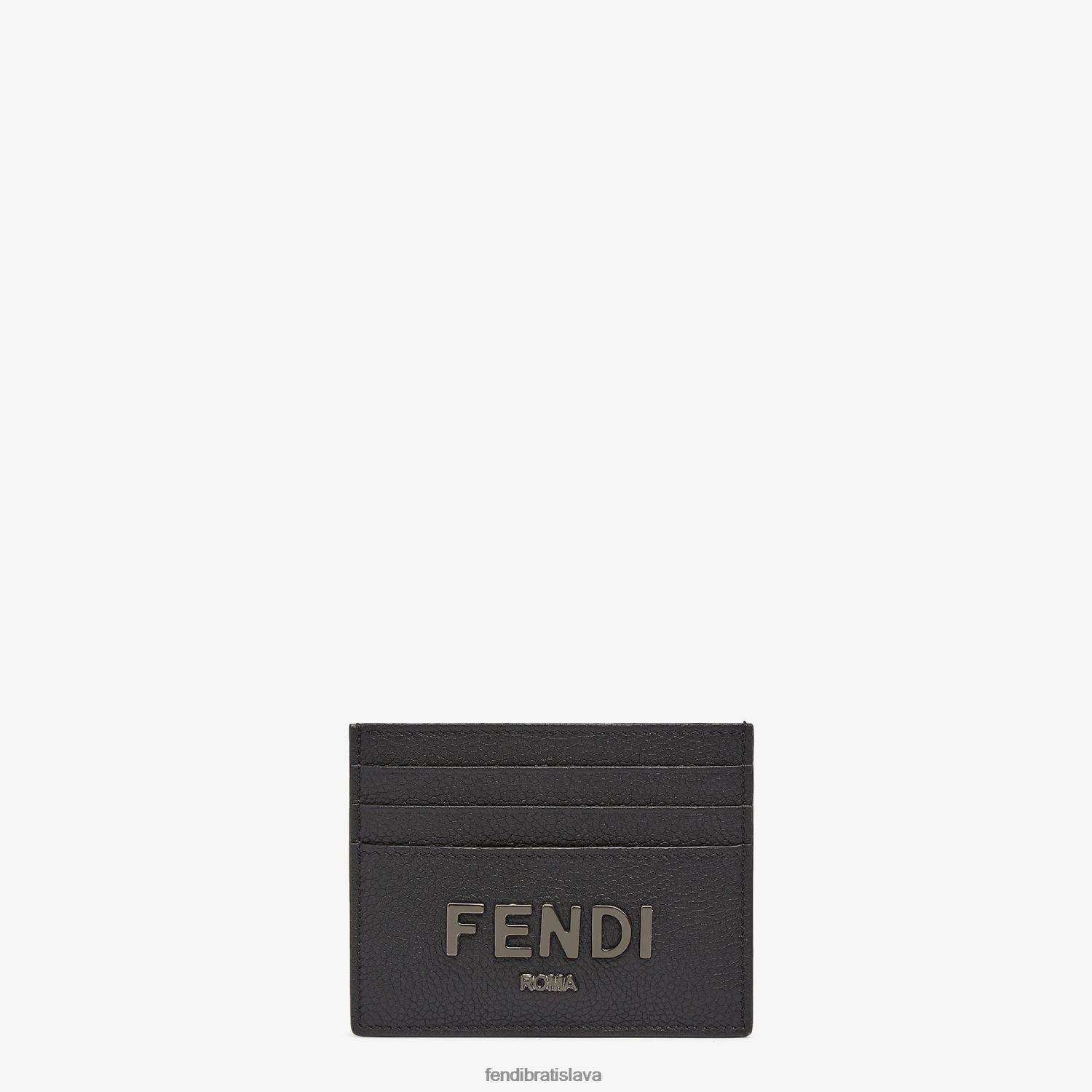 príslušenstvo Fendi podpisový kožený držiak na karty čierna muži 8NT4Z82609