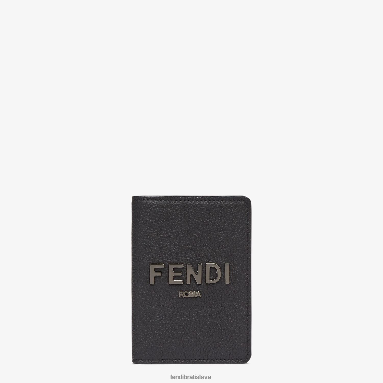 príslušenstvo Fendi podpisový kožený držiak na karty čierna muži 8NT4Z82614