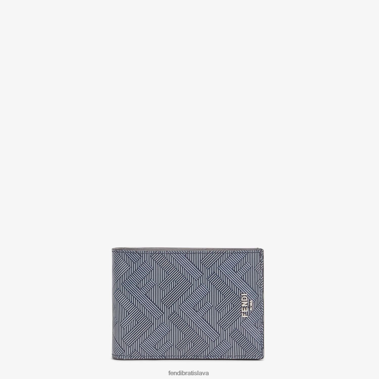 príslušenstvo Fendi shadow us dollar kožená dvojzložková peňaženka viacfarebný muži 8NT4Z82606