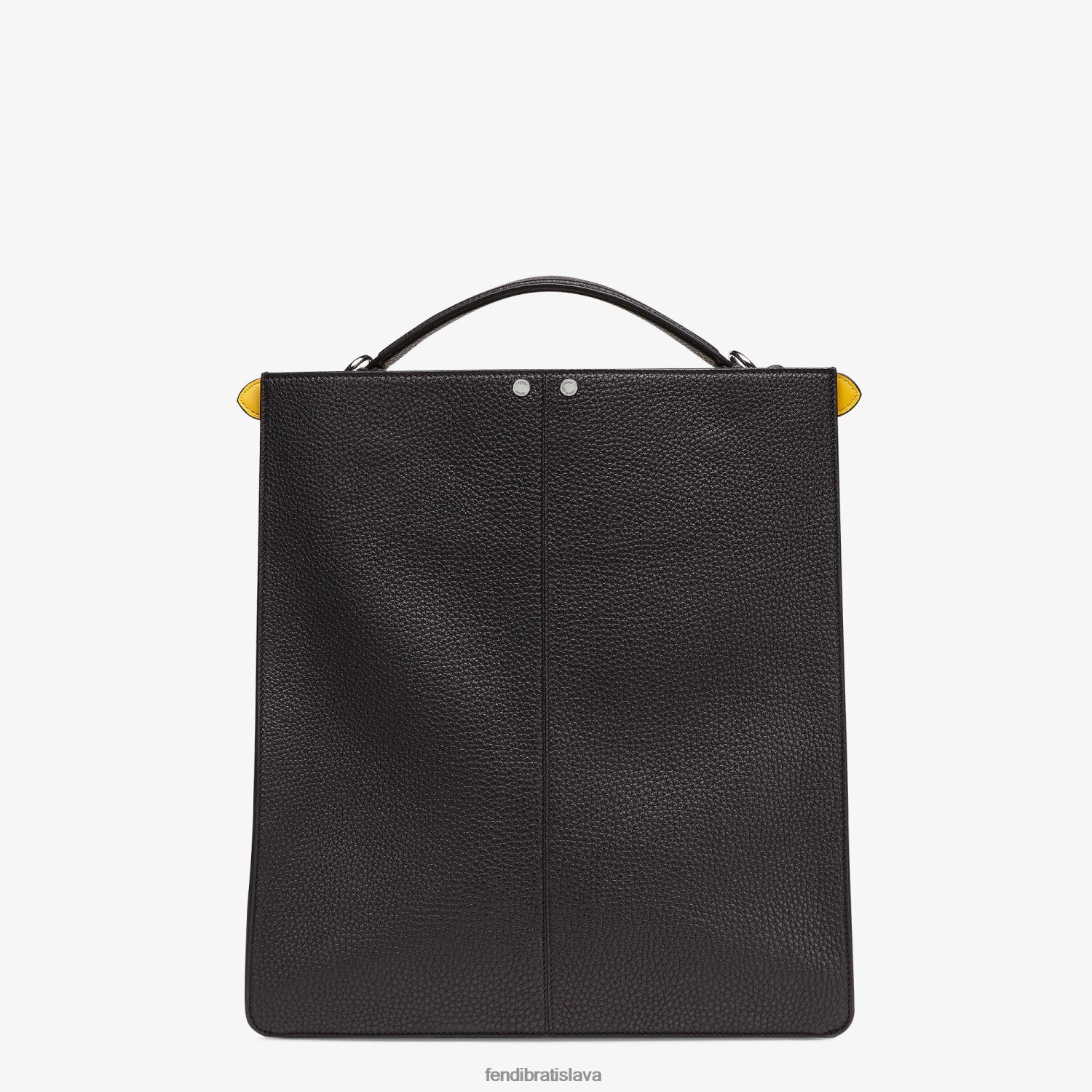 príslušenstvo Fendi Peekaboo iseeu tote kožená taška čierna muži 8NT4Z81822