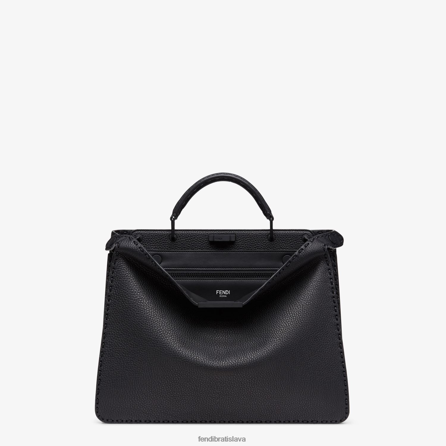 príslušenstvo Fendi stredná kožená taška peekaboo iseeu čierna muži 8NT4Z81900
