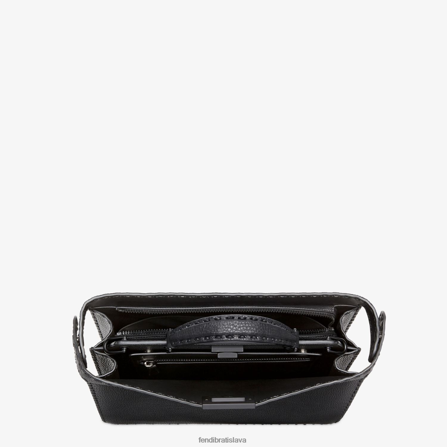 príslušenstvo Fendi stredná kožená taška peekaboo iseeu čierna muži 8NT4Z81900