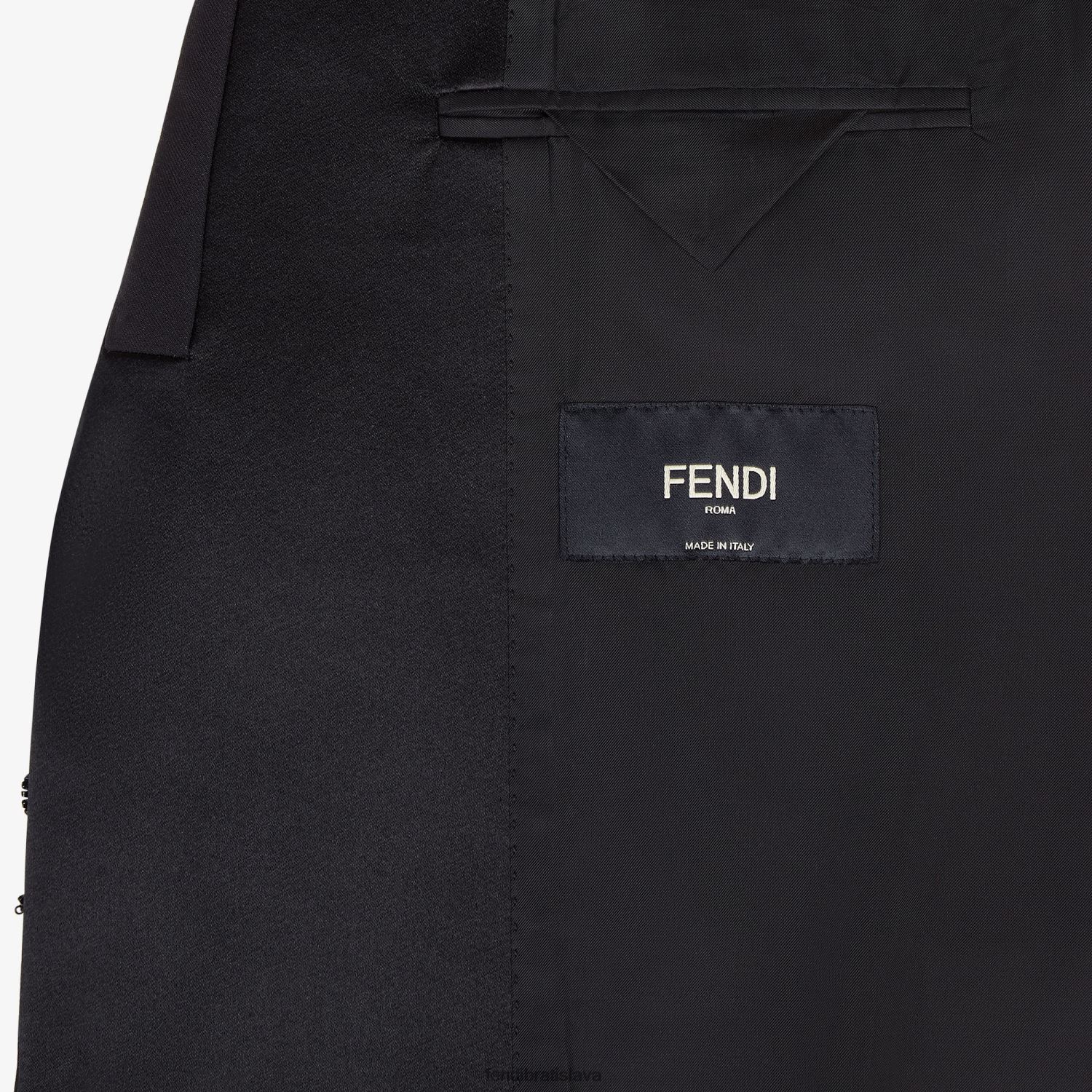 odev Fendi sako z vlny a hodvábu čierna muži 8NT4Z82082
