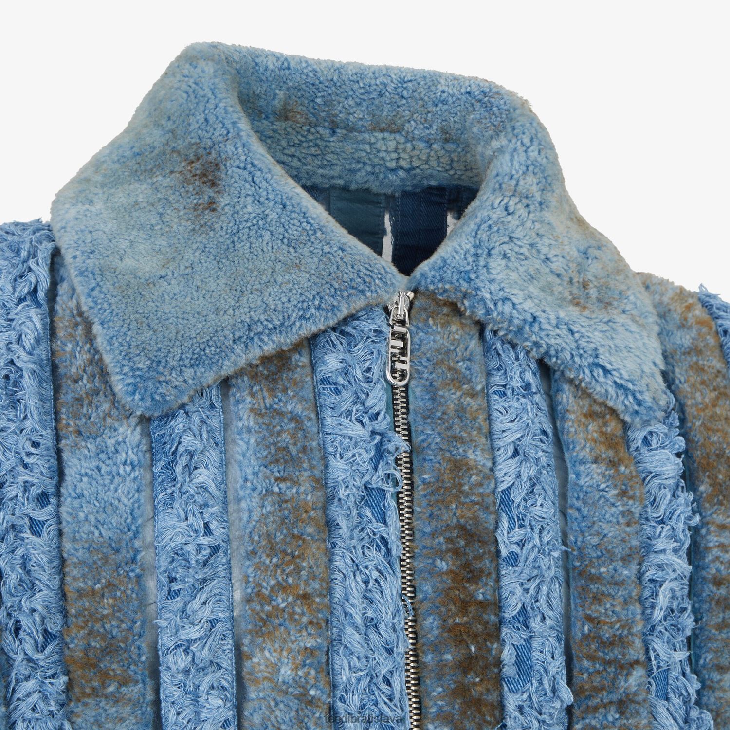odev Fendi shearling a džínsová bunda Modrá muži 8NT4Z82085