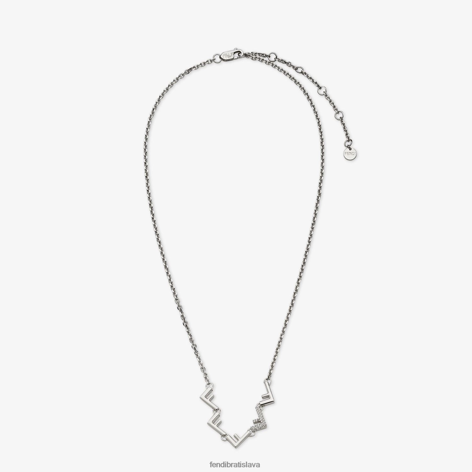 šperky Fendi kovový náhrdelník striebro muži 8NT4Z82736