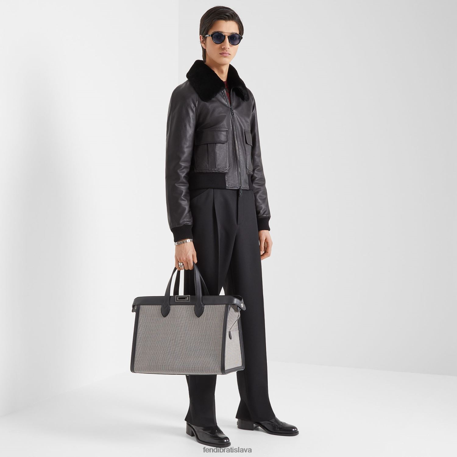 šperky Fendi prsteň na bagetu striebro muži 8NT4Z82719