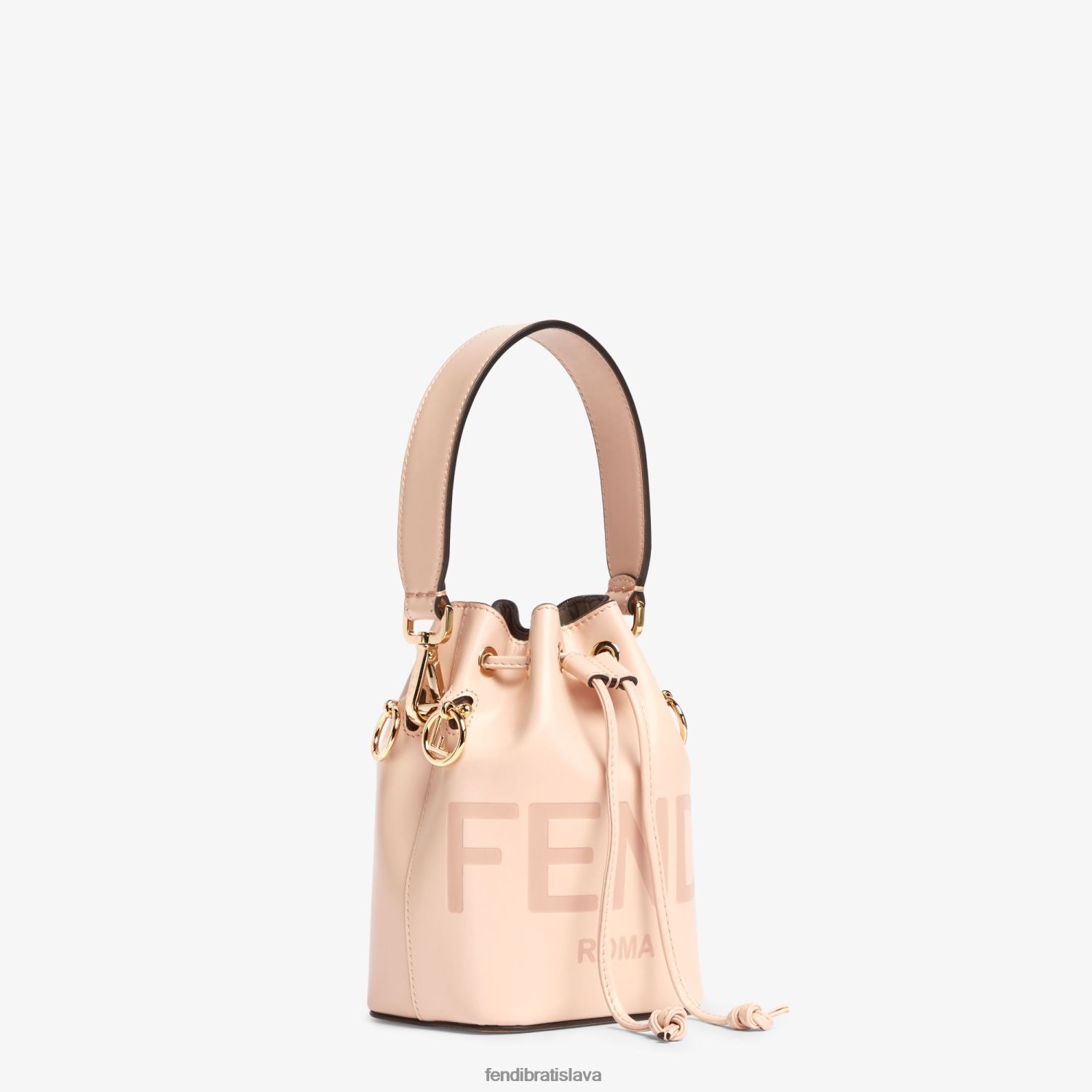 príslušenstvo Fendi bledá kožená mini kabelka Ružová ženy 8NT4Z8864