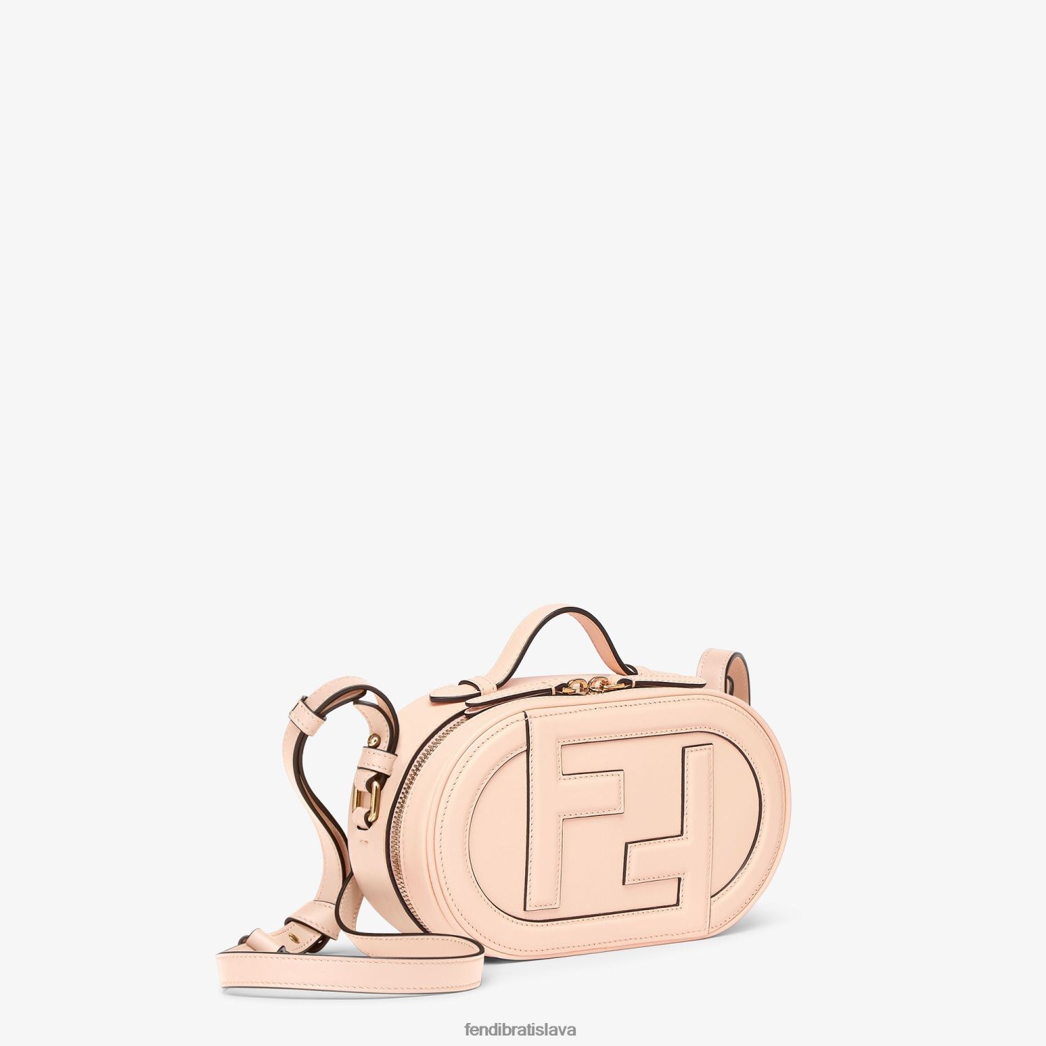 príslušenstvo Fendi bledá kožená mini kabelka Ružová ženy 8NT4Z8866