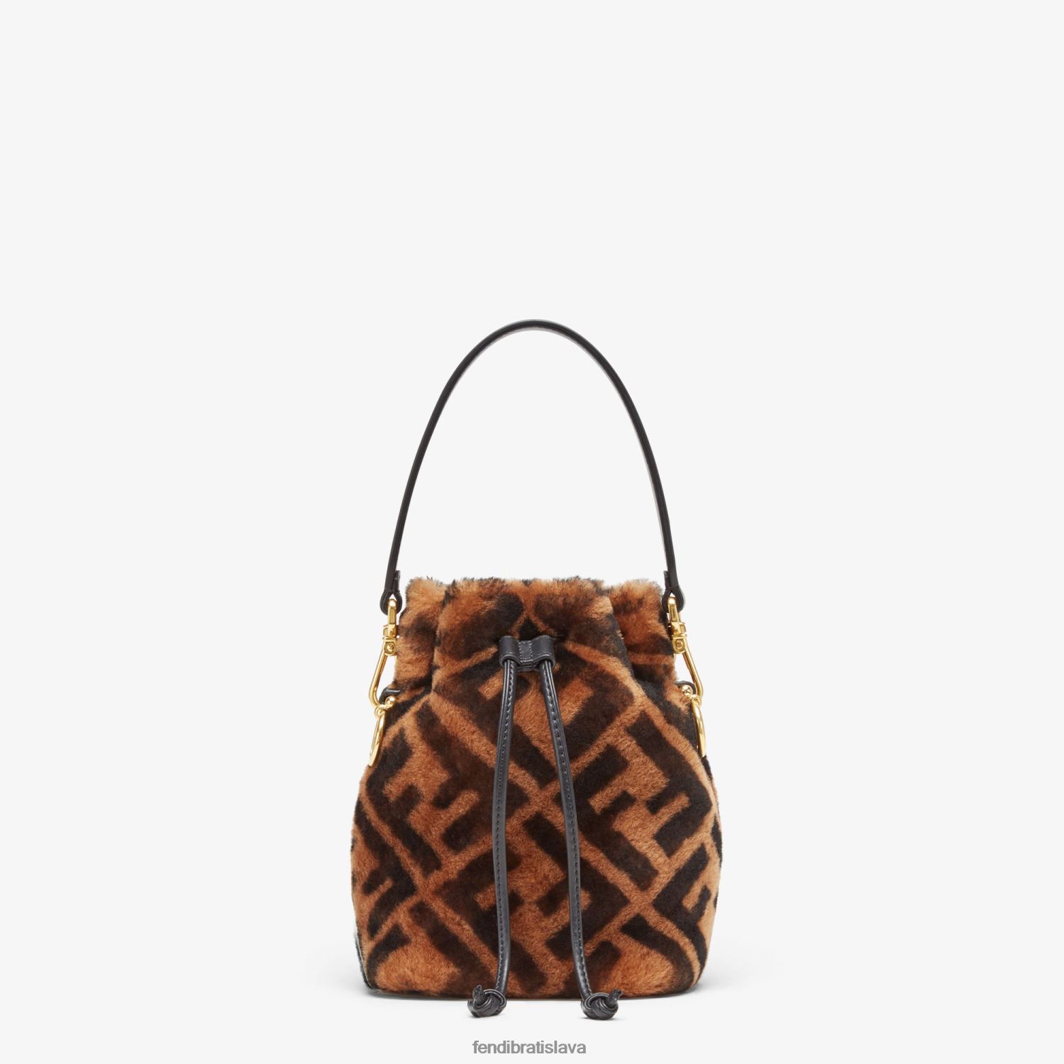 príslušenstvo Fendi mini-taška z ovčej kože hnedá ženy 8NT4Z8858