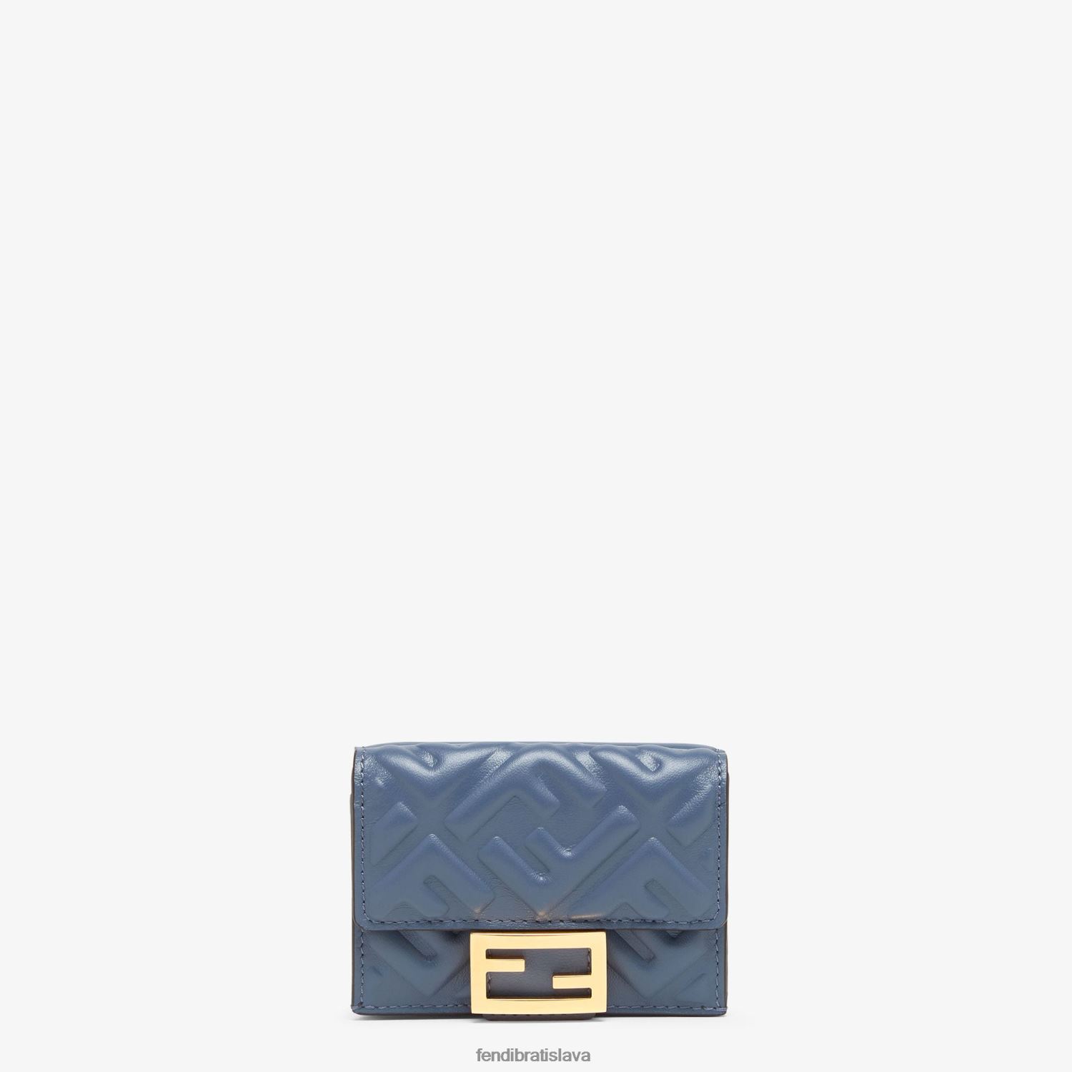 príslušenstvo Fendi bageta micro trojdielna peňaženka z napa kože Modrá ženy 8NT4Z81497