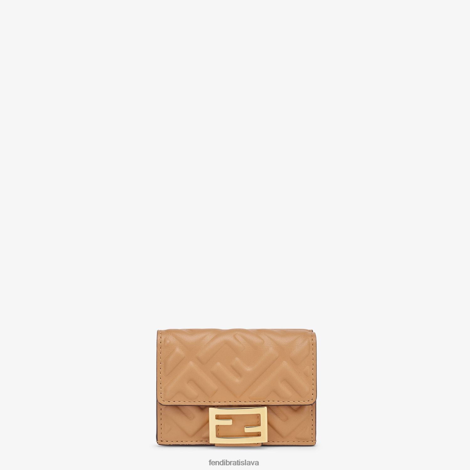 príslušenstvo Fendi bageta micro trojdielna peňaženka z napa kože béžová ženy 8NT4Z81560