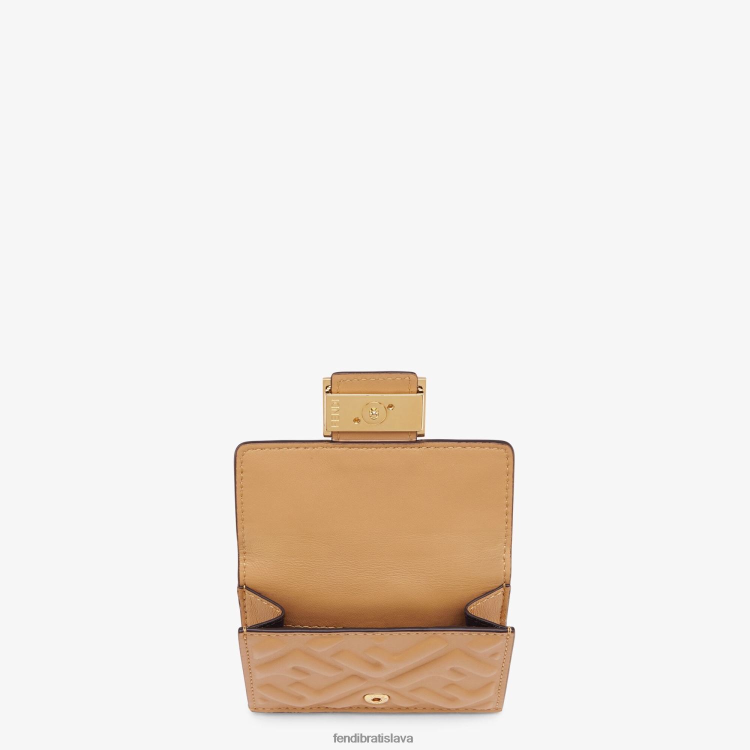 príslušenstvo Fendi bageta micro trojdielna peňaženka z napa kože béžová ženy 8NT4Z81560
