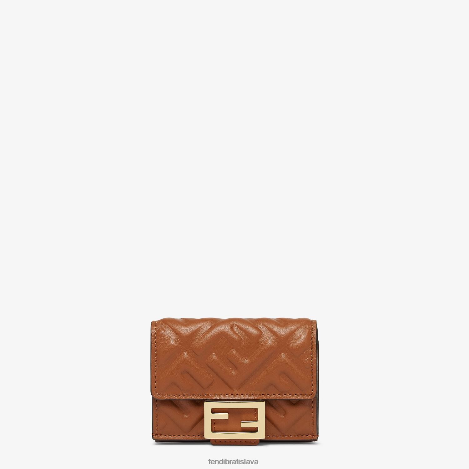 príslušenstvo Fendi bageta micro trojdielna peňaženka z napa kože hnedá ženy 8NT4Z81452