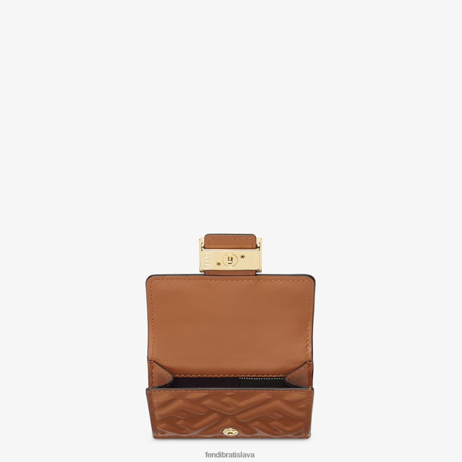 príslušenstvo Fendi bageta micro trojdielna peňaženka z napa kože hnedá ženy 8NT4Z81452