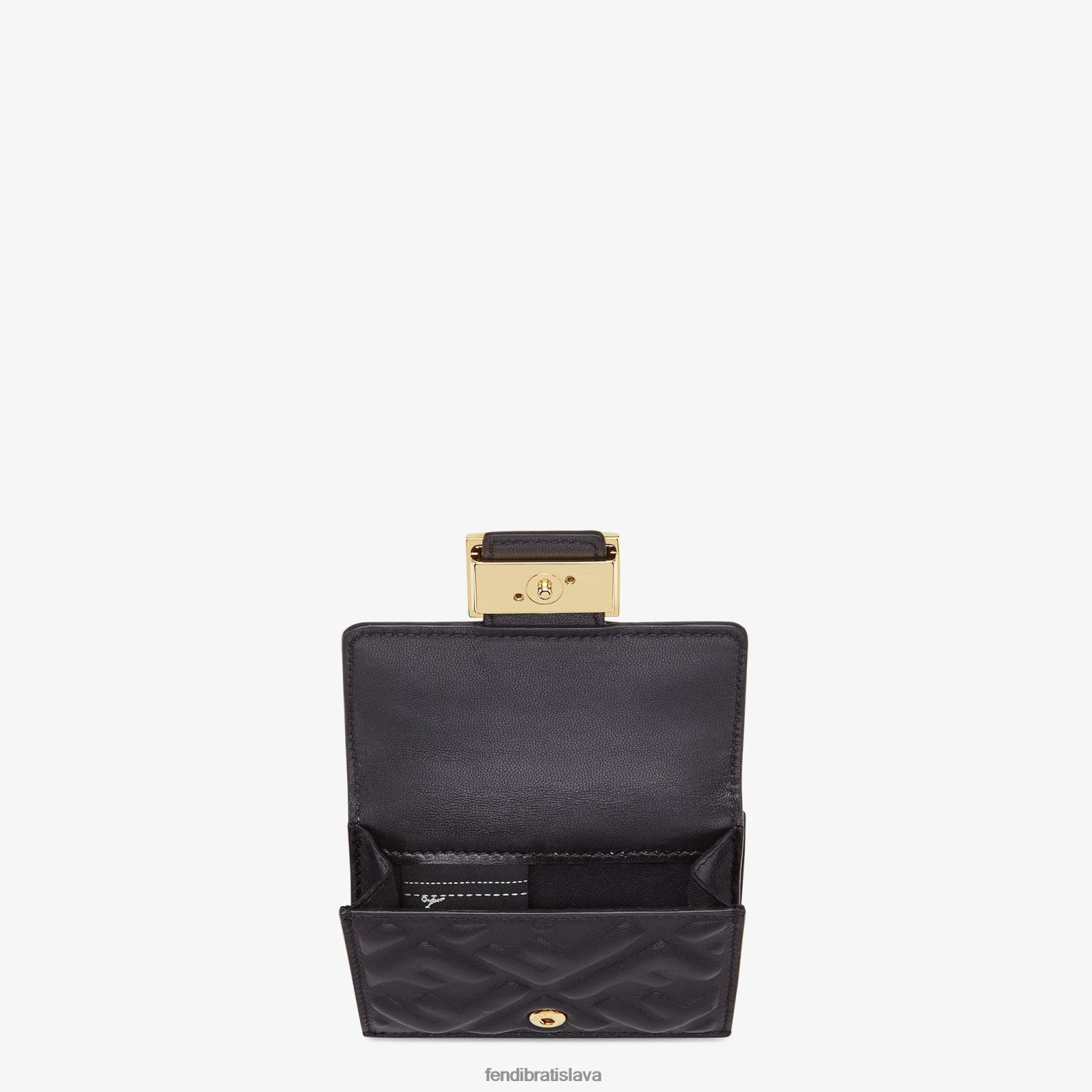 príslušenstvo Fendi bageta micro trojdielna peňaženka z napa kože čierna ženy 8NT4Z81425