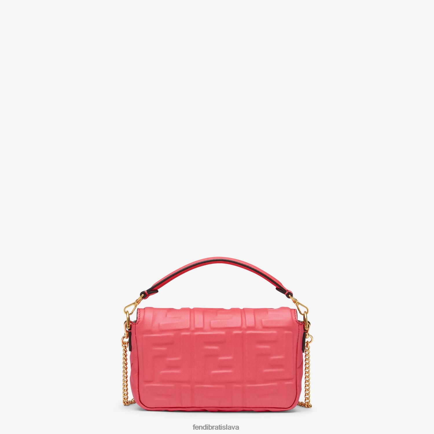 príslušenstvo Fendi bagetová mini kožená taška napa Ružová ženy 8NT4Z8630