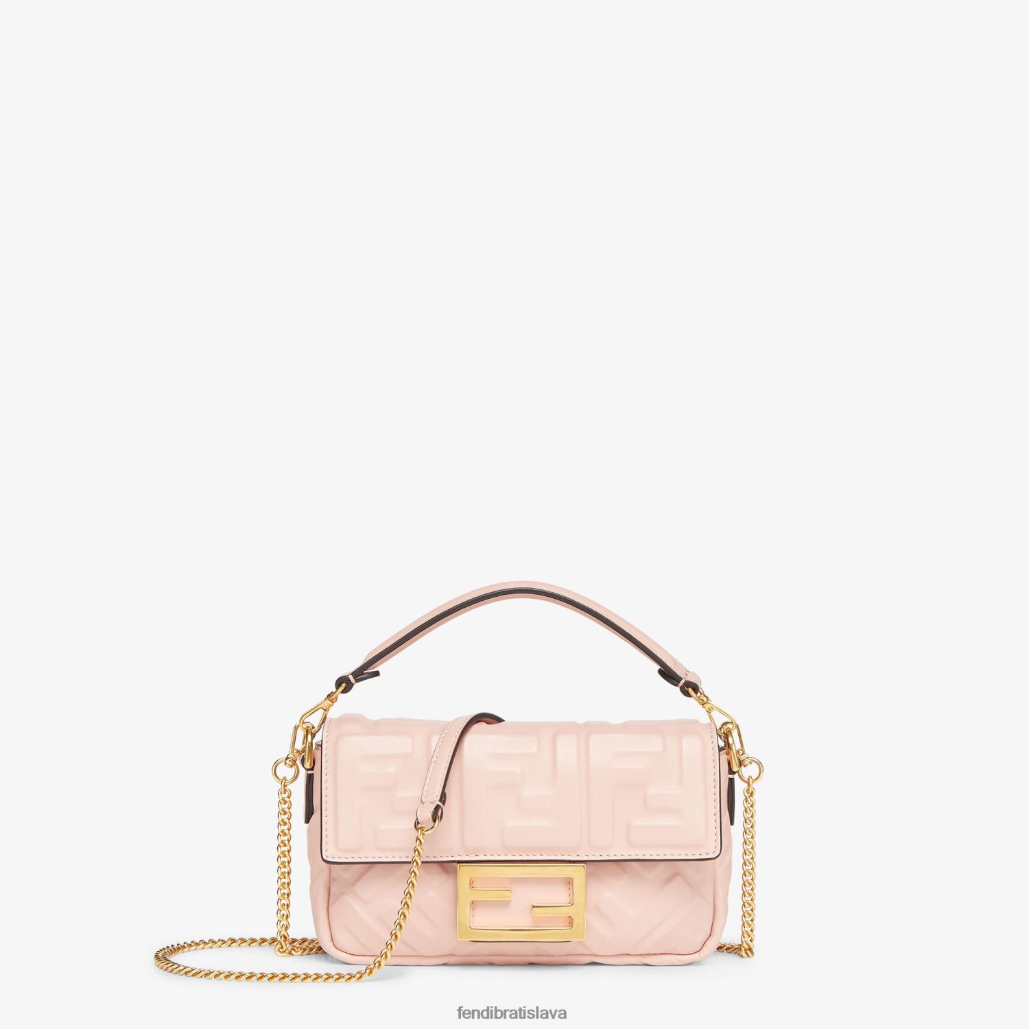 príslušenstvo Fendi bagetová mini kožená taška napa Ružová ženy 8NT4Z8814