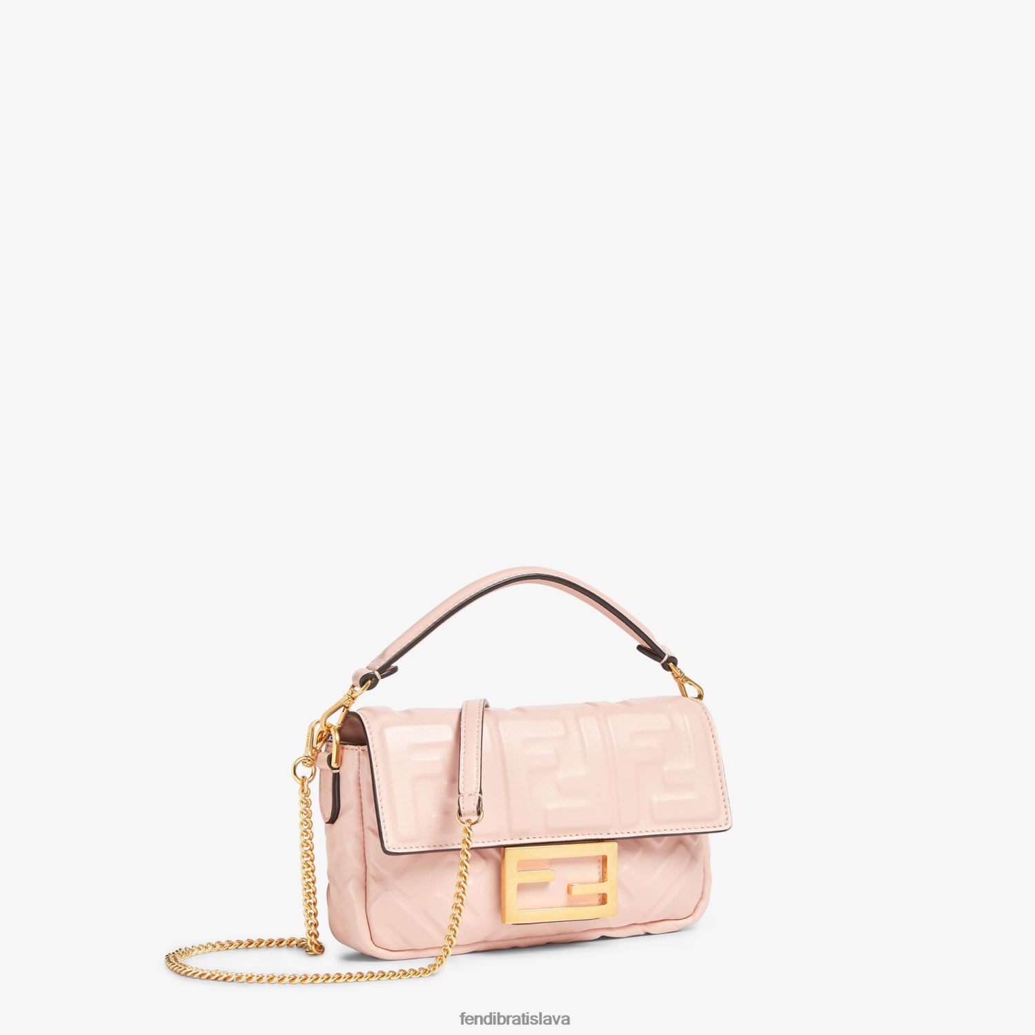 príslušenstvo Fendi bagetová mini kožená taška napa Ružová ženy 8NT4Z8814