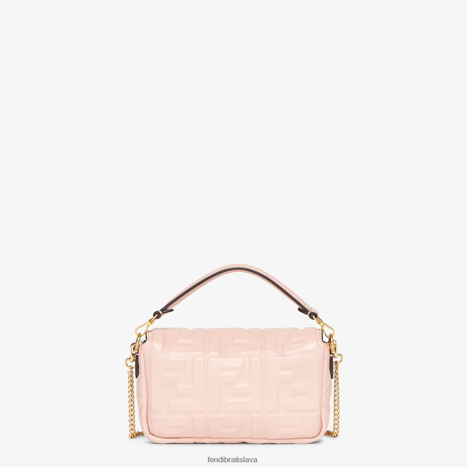 príslušenstvo Fendi bagetová mini kožená taška napa Ružová ženy 8NT4Z8814