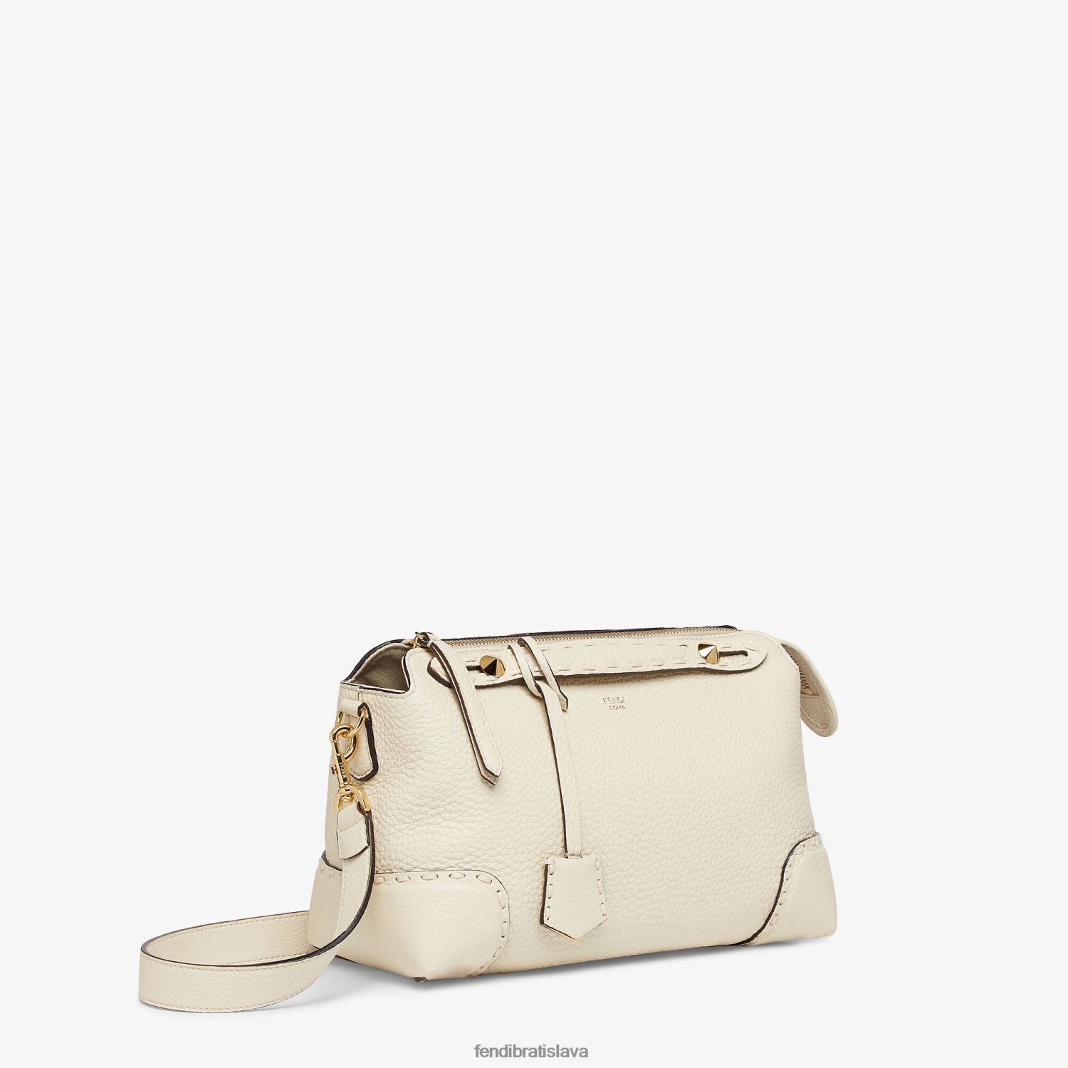 príslušenstvo Fendi boston taška camellia selleria s oversize prešívaním béžová ženy 8NT4Z8731