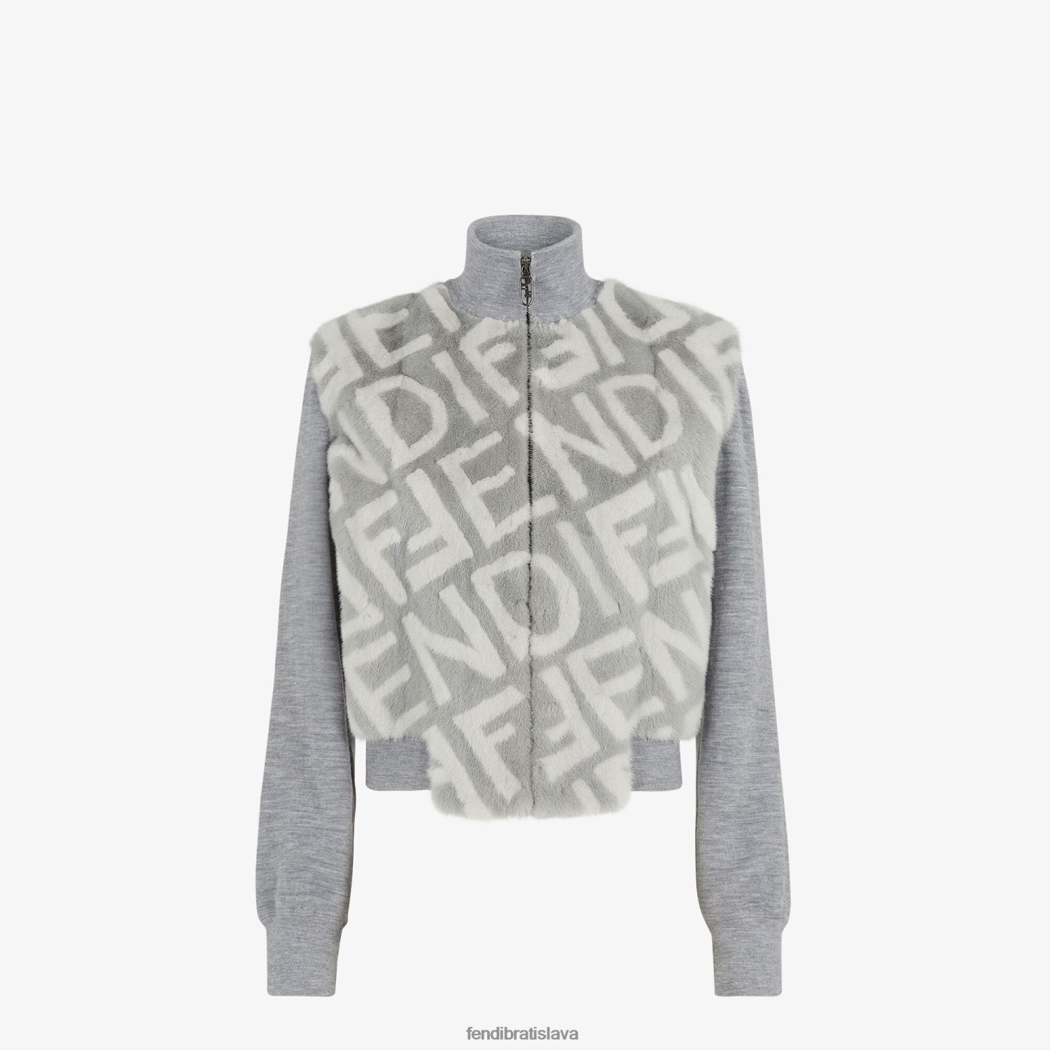 odev Fendi norkový bomber sivá ženy 8NT4Z81158