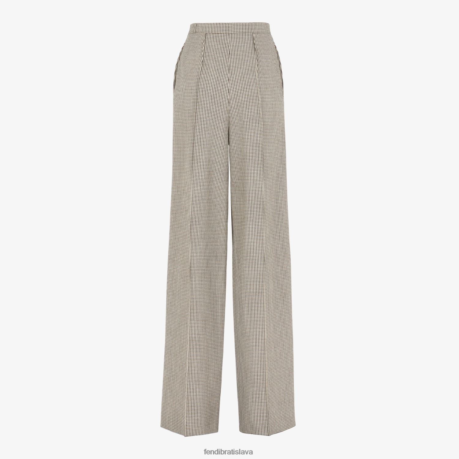 odev Fendi vlnené nohavice z houndstooth béžová ženy 8NT4Z81221