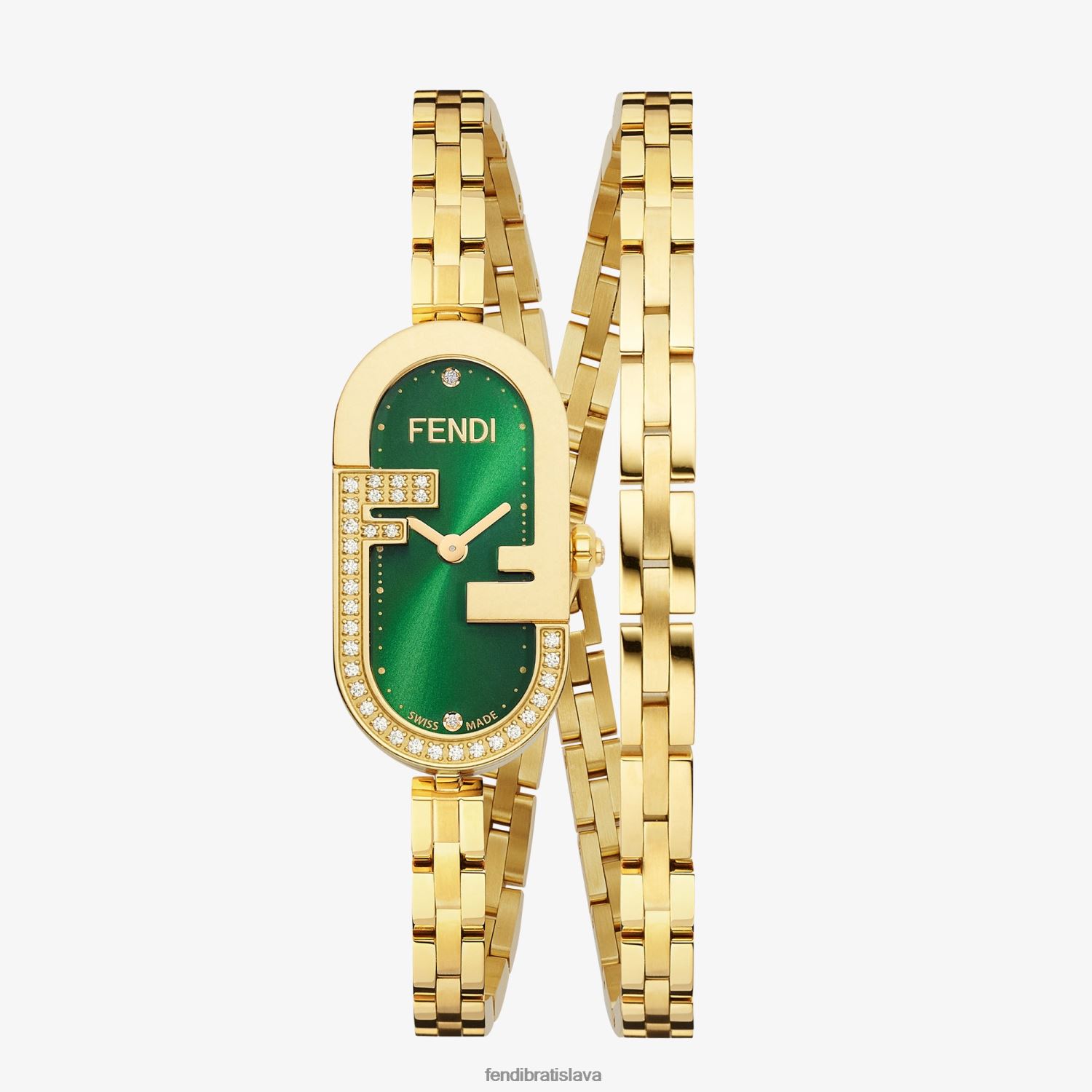 príslušenstvo Fendi 14,80 x 21,30 mm - oválne hodinky s logom ff móda ženy 8NT4Z8207