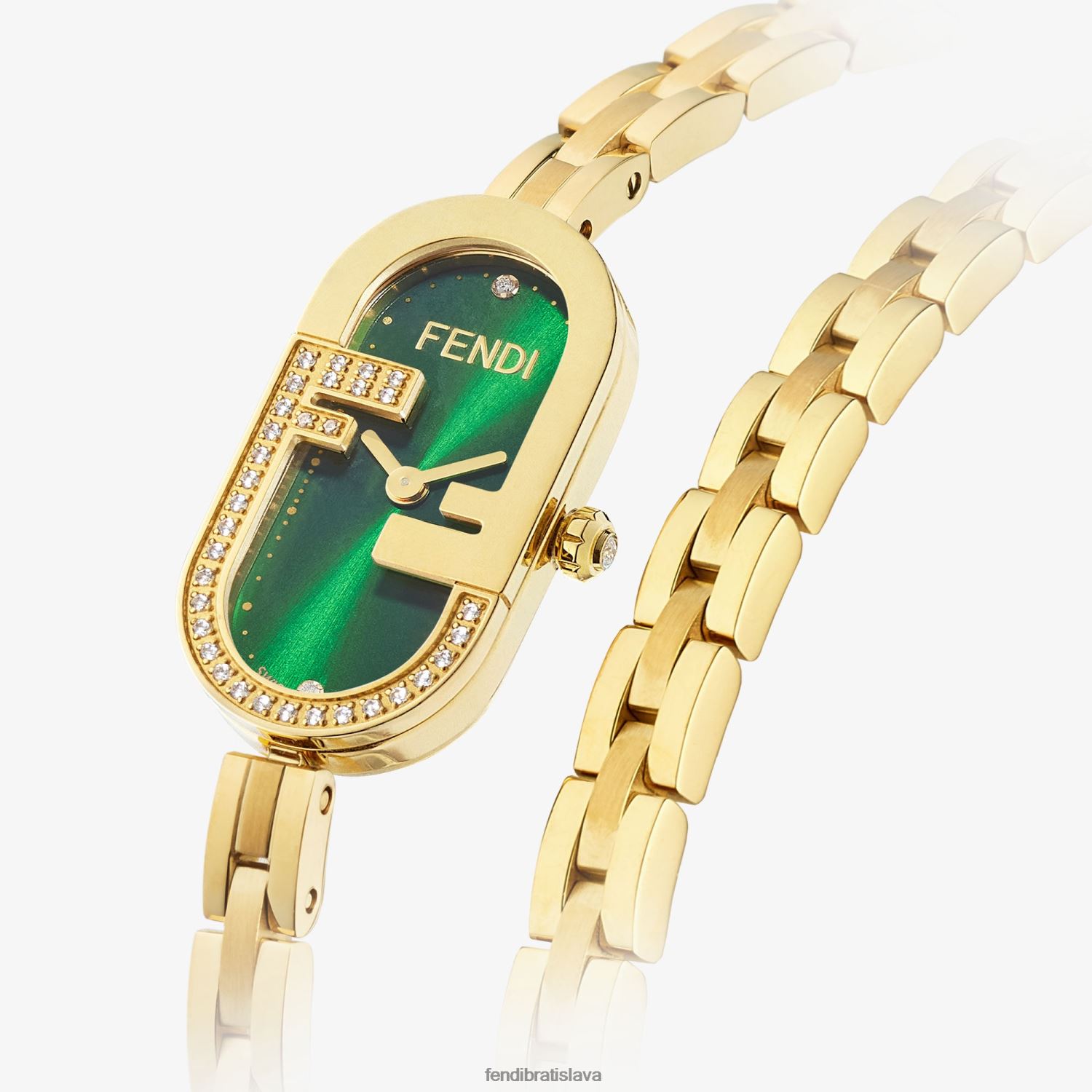 príslušenstvo Fendi 14,80 x 21,30 mm - oválne hodinky s logom ff móda ženy 8NT4Z8207