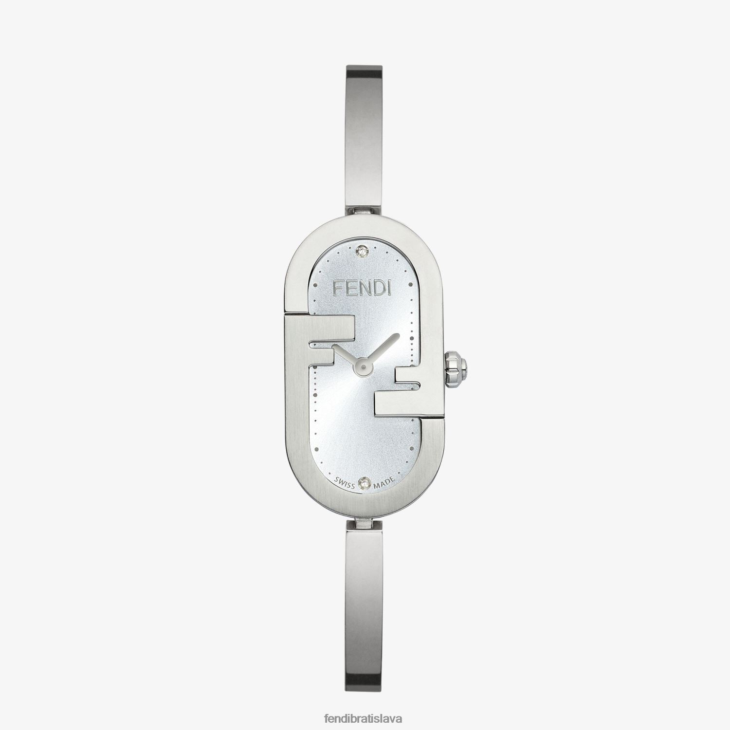 príslušenstvo Fendi 14,80 x 28,30 mm - oválne hodinky s logom ff striebro ženy 8NT4Z8347