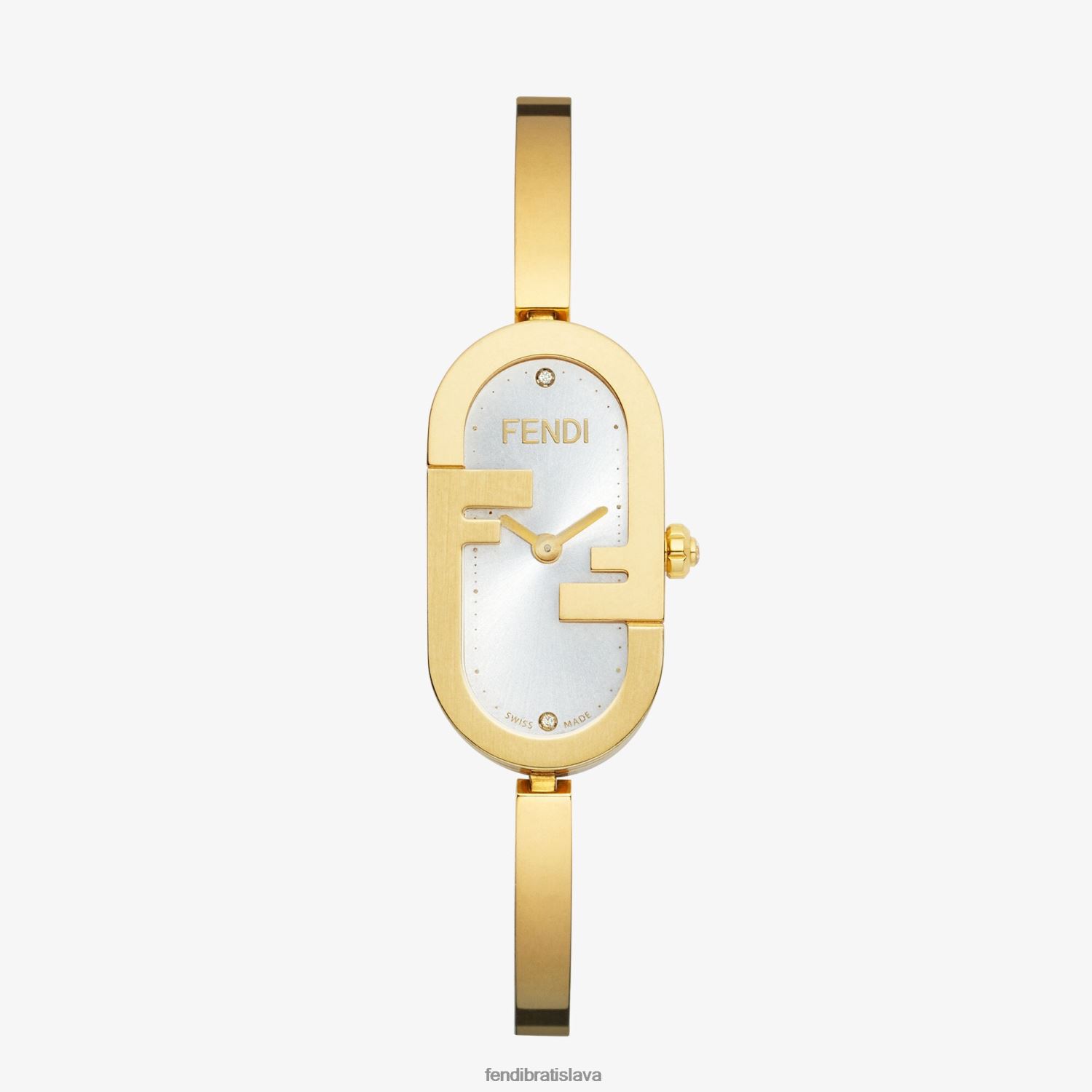 príslušenstvo Fendi 14,80 x 28,30 mm - oválne hodinky s logom ff zlato ženy 8NT4Z8342