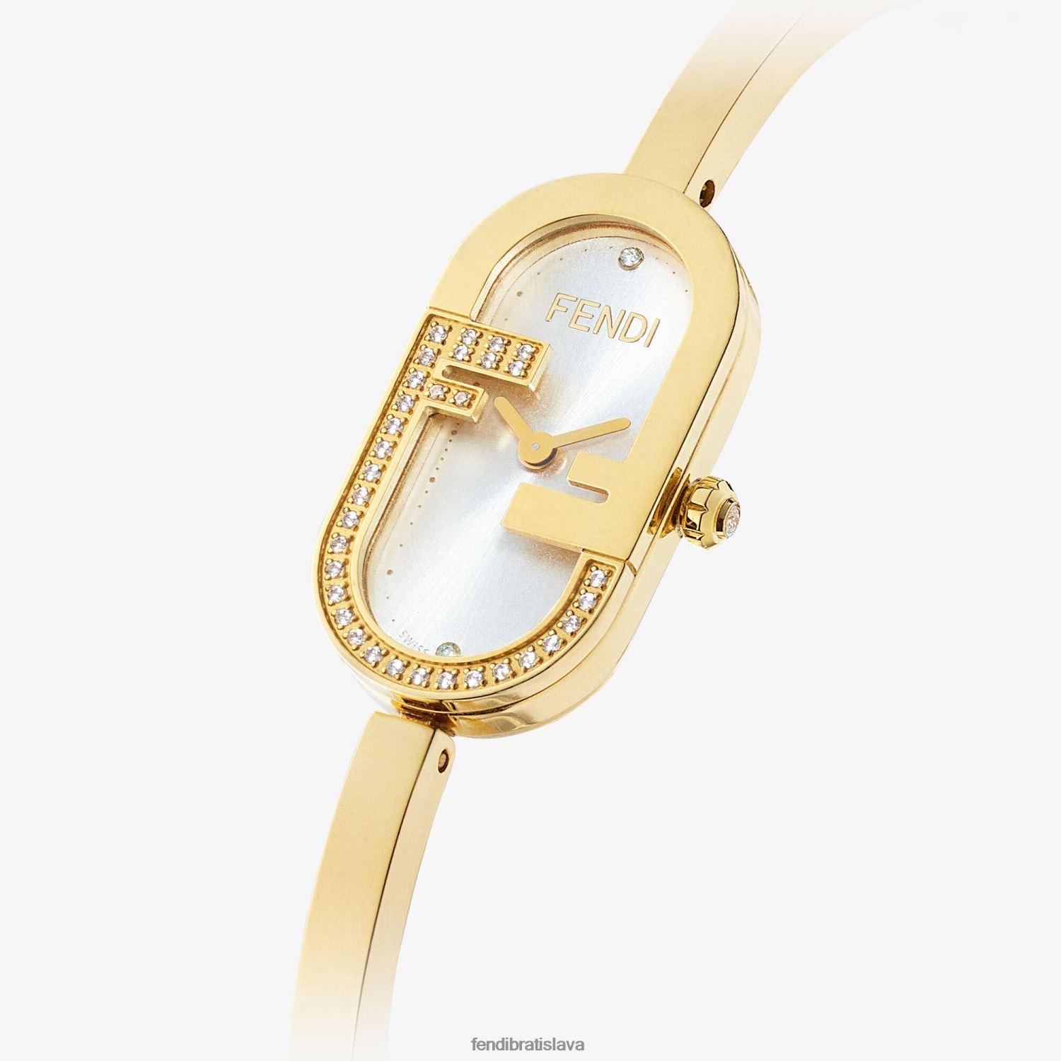 príslušenstvo Fendi 14,80 x 28,30 mm - oválne hodinky s logom ff zlato ženy 8NT4Z8346
