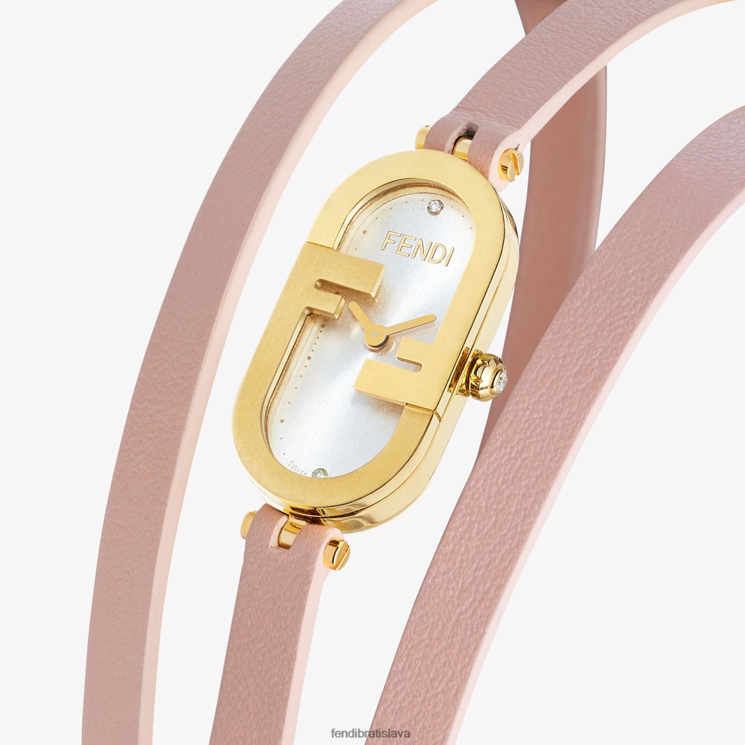 príslušenstvo Fendi 14,80 x 28,30 mm - oválne hodinky s logom o'lock Ružová ženy 8NT4Z8316