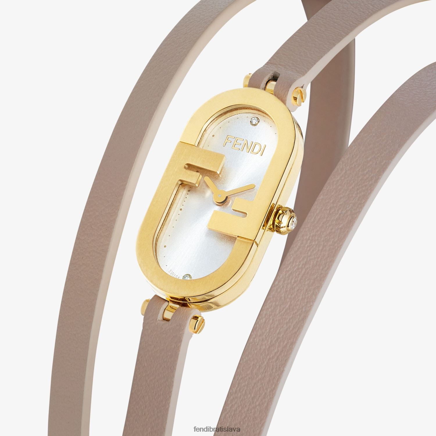príslušenstvo Fendi 14,80 x 28,30 mm - oválne hodinky s logom o'lock móda ženy 8NT4Z831