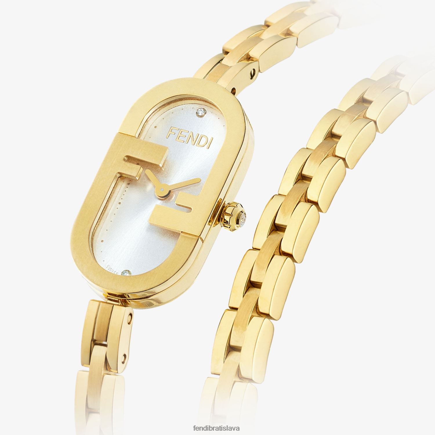 príslušenstvo Fendi 14,80 x 28,30 mm - oválne hodinky s logom o'lock zlato ženy 8NT4Z8294