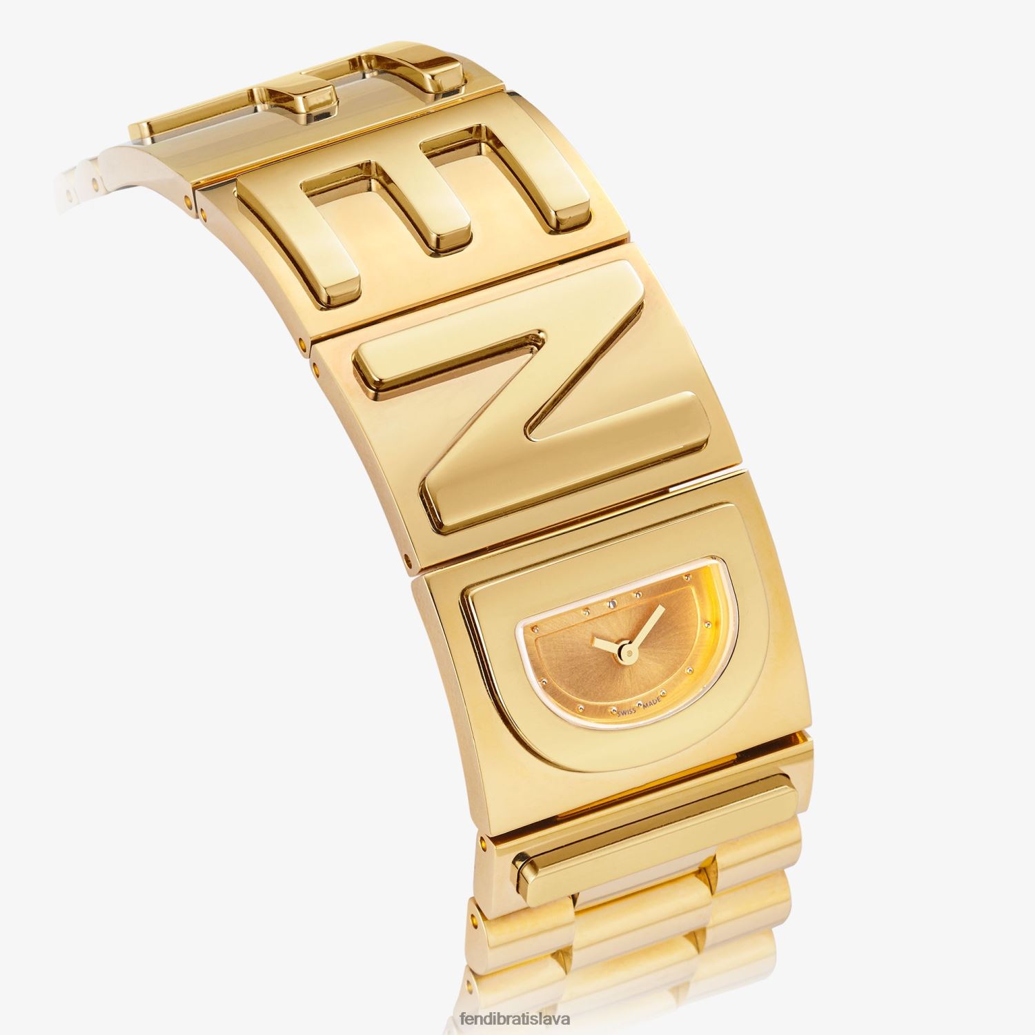 príslušenstvo Fendi 22,25 x 25 mm - náramkové hodinky s nápisom zlato ženy 8NT4Z860
