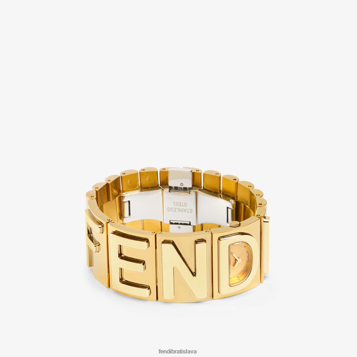 príslušenstvo Fendi 22,25 x 25 mm - náramkové hodinky s nápisom zlato ženy 8NT4Z860
