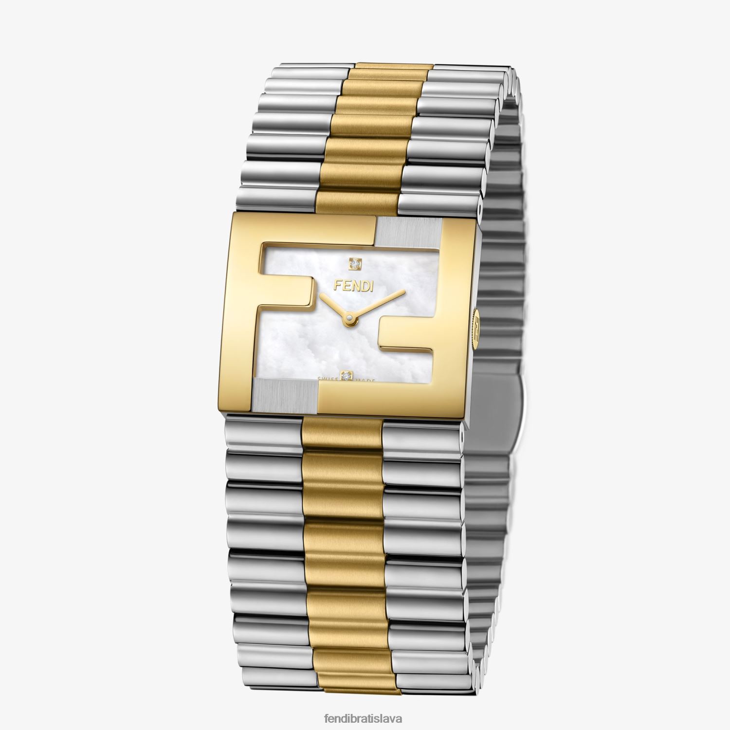 príslušenstvo Fendi 24x20mm - hodinky s rámčekom s logom ff viacfarebný ženy 8NT4Z8431