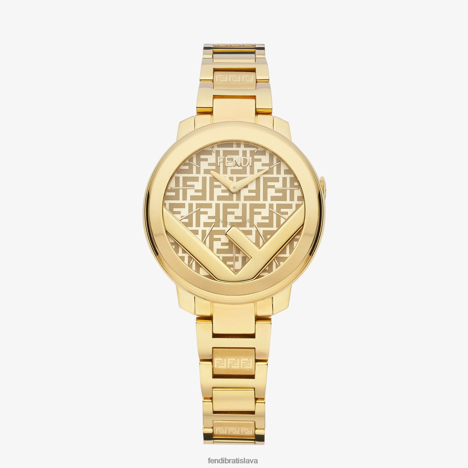 príslušenstvo Fendi 28mm - okrúhle hodinky s logom zlato ženy 8NT4Z8171