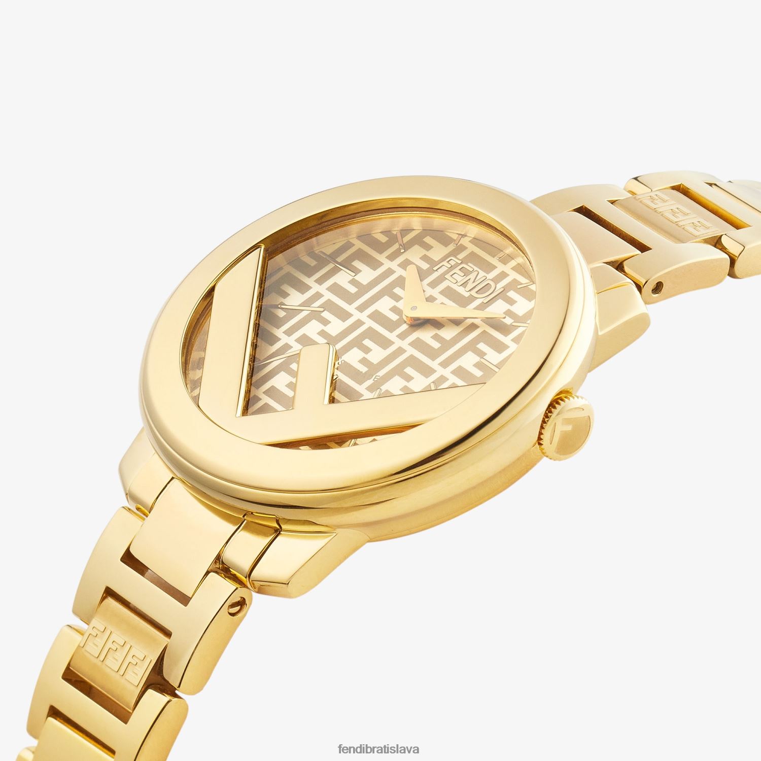 príslušenstvo Fendi 28mm - okrúhle hodinky s logom zlato ženy 8NT4Z8171