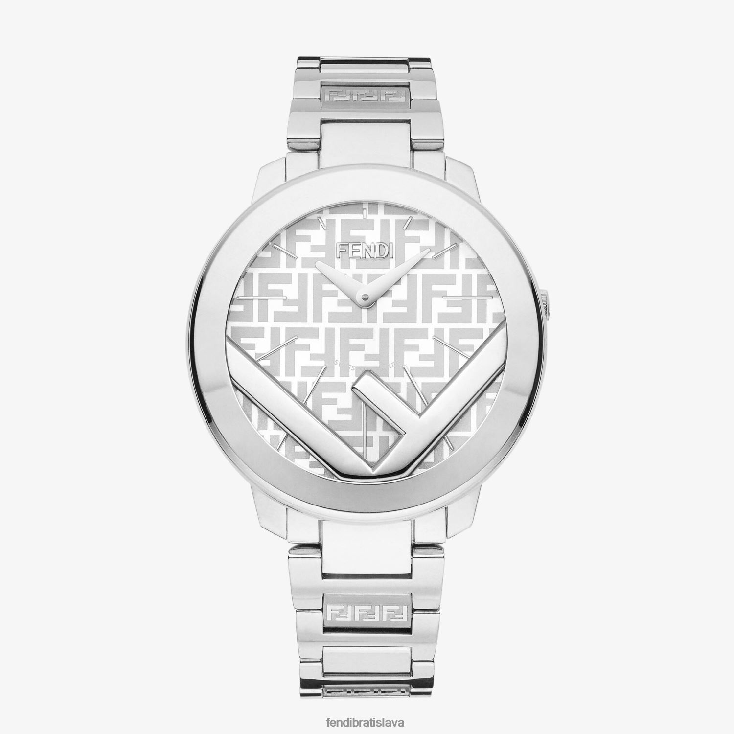 príslušenstvo Fendi 36mm - okrúhle hodinky s logom striebro ženy 8NT4Z8175