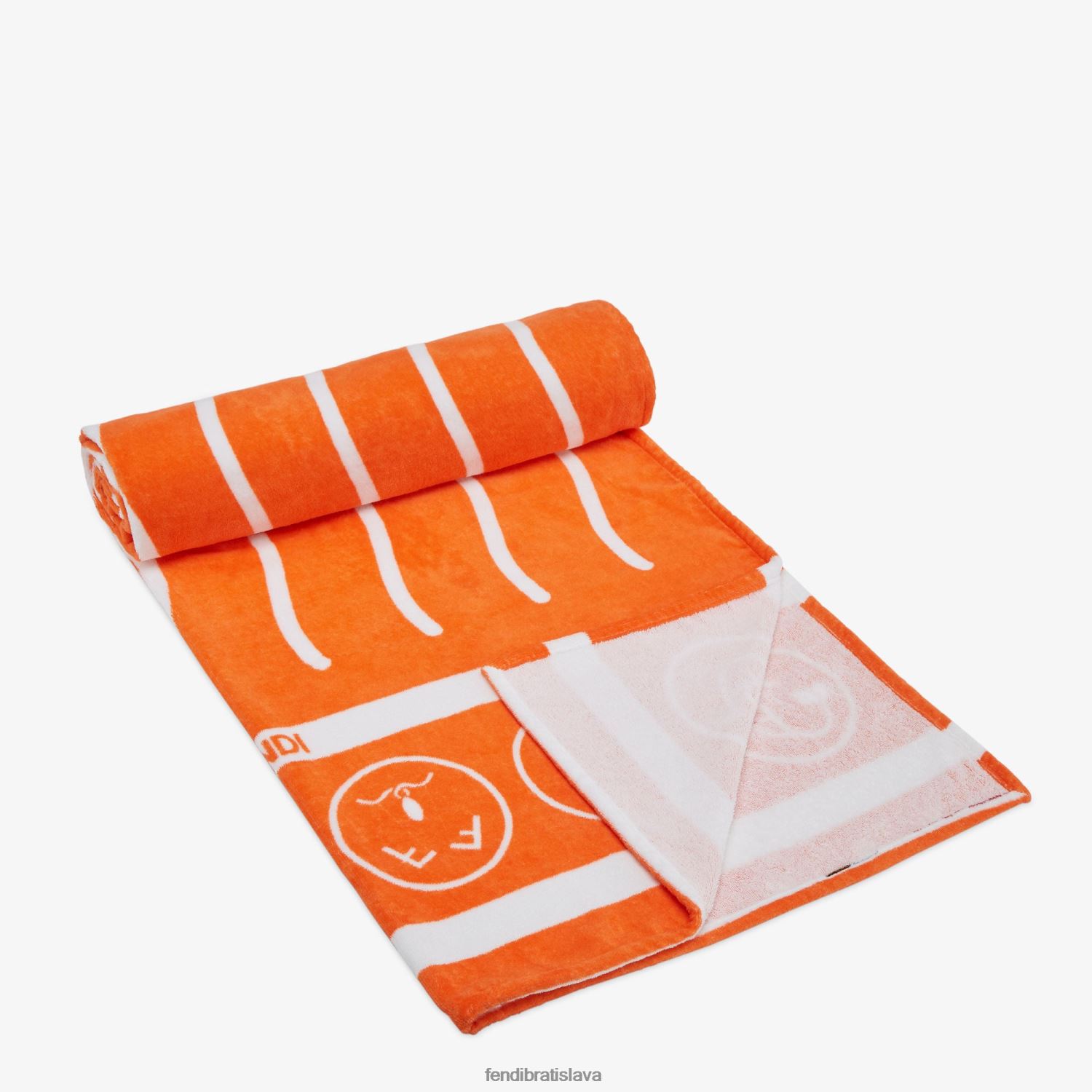 príslušenstvo Fendi bavlnený plážový uterák oranžová ženy 8NT4Z8119