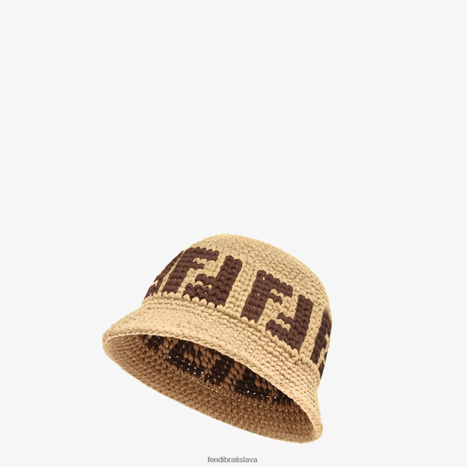 príslušenstvo Fendi ff bavlna cloche béžová ženy 8NT4Z8166 - Kliknutím na obrázok zatvorte -