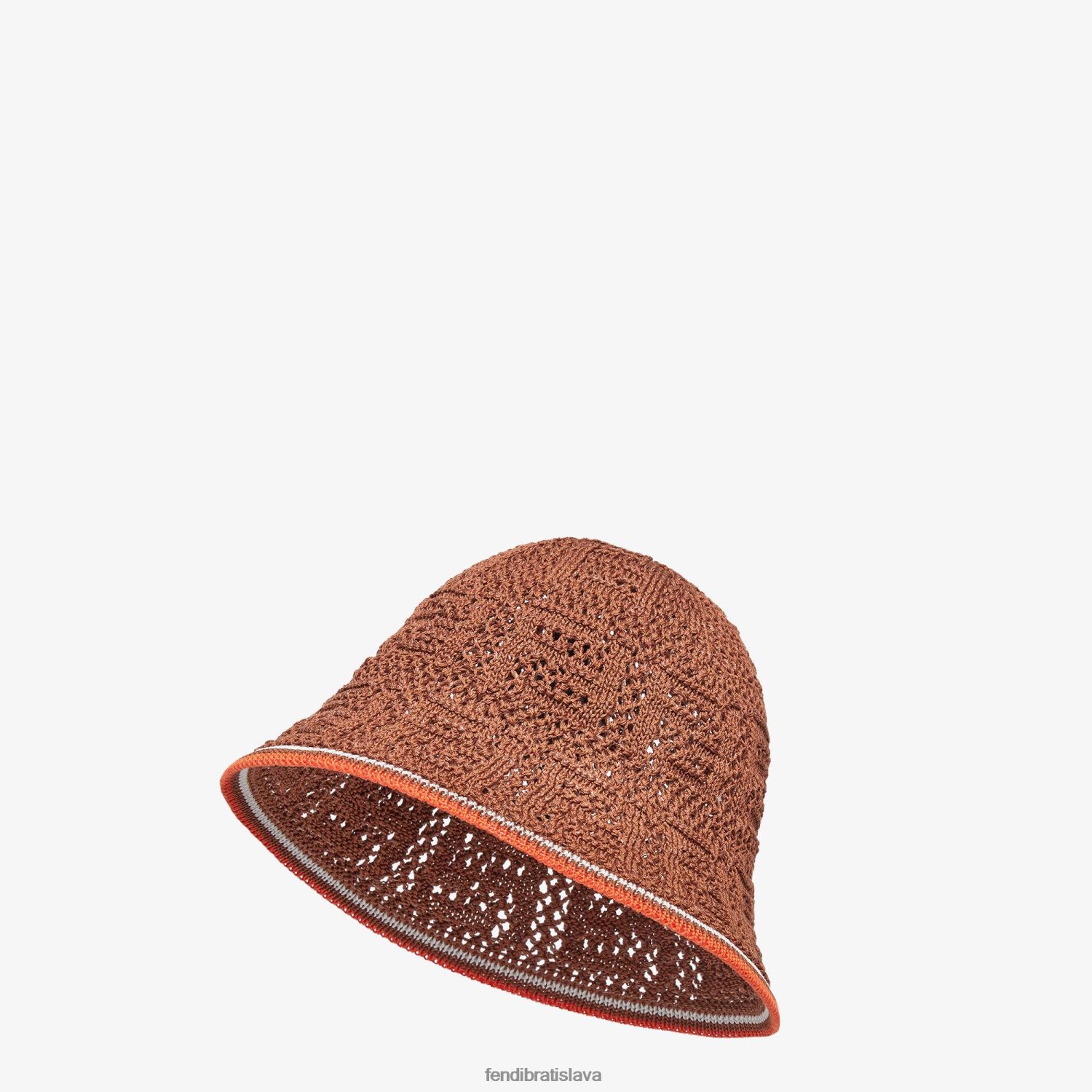 príslušenstvo Fendi háčkovaný klobúk cloche hnedá ženy 8NT4Z888