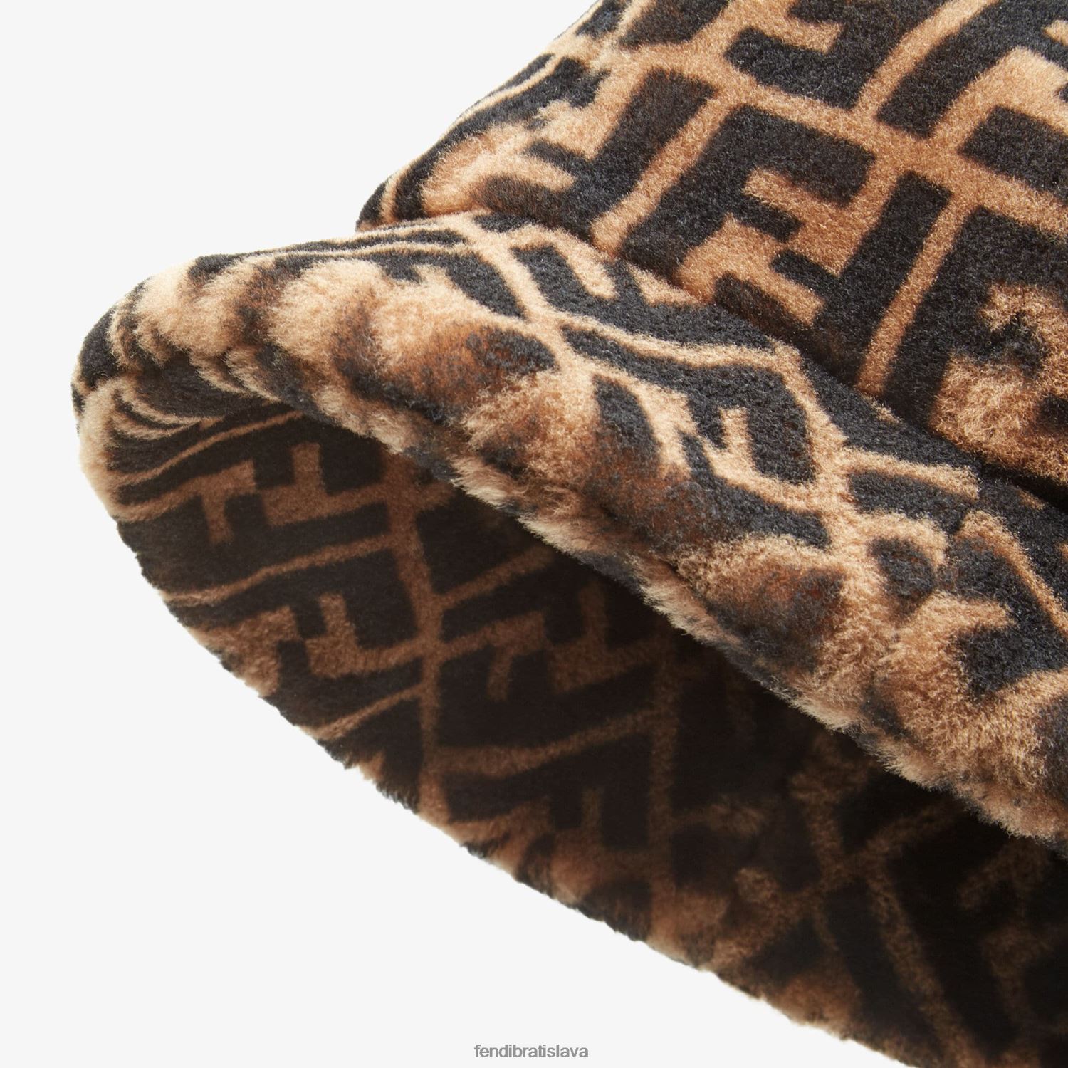 príslušenstvo Fendi shearling klobúk hnedá ženy 8NT4Z8506