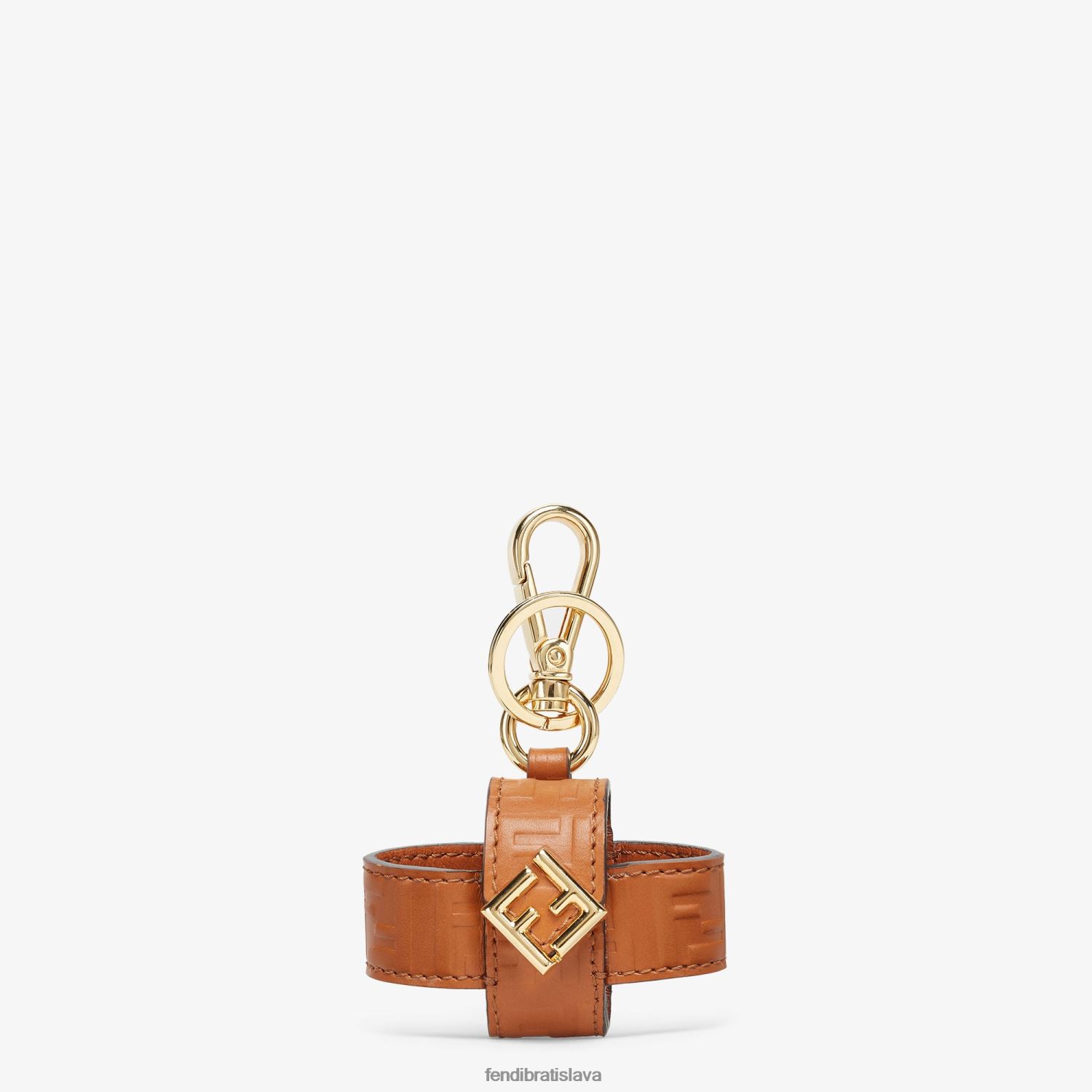 príslušenstvo Fendi ff diamonds airpods profesionálne kožené kúzlo hnedá ženy 8NT4Z875 - Kliknutím na obrázok zatvorte -