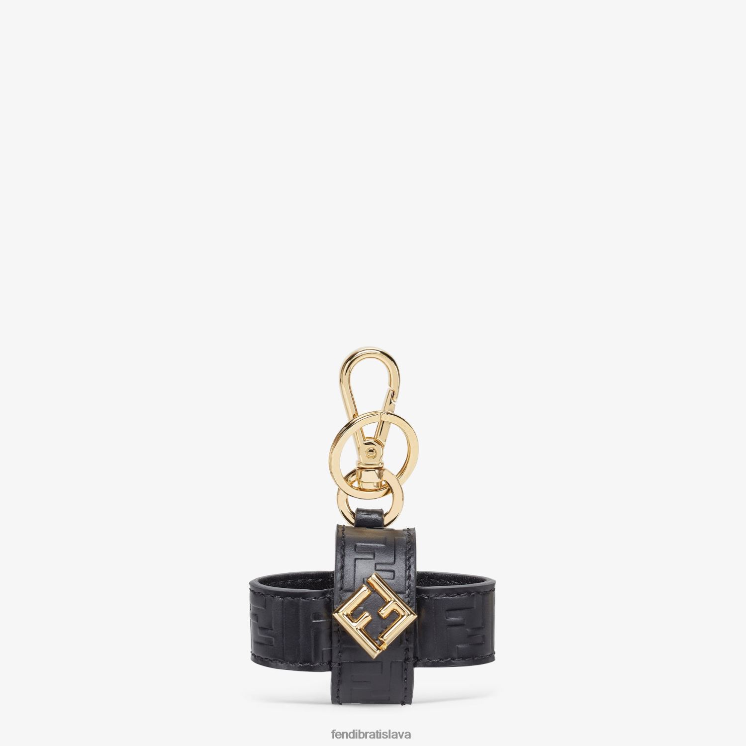 príslušenstvo Fendi ff diamonds airpods profesionálne kožené kúzlo čierna ženy 8NT4Z878