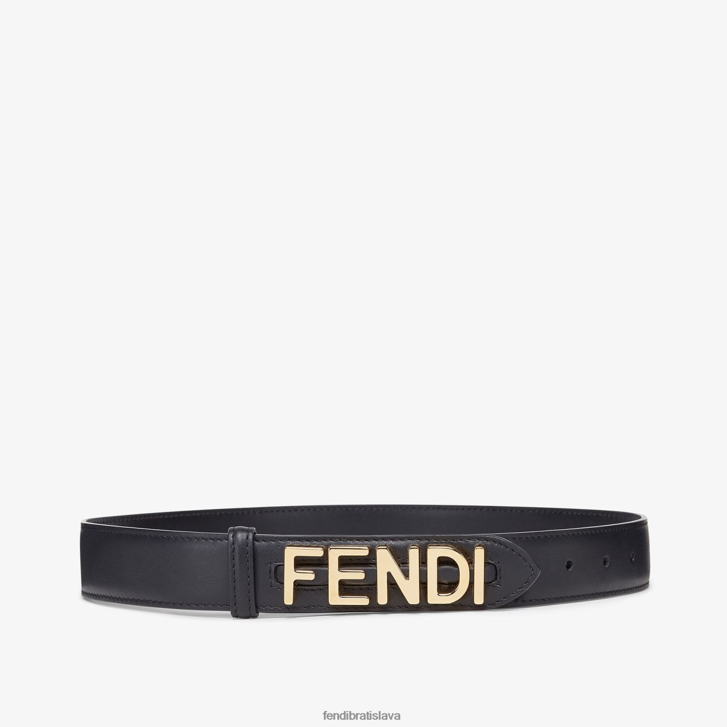 príslušenstvo Fendi grafický kožený opasok čierna ženy 8NT4Z818
