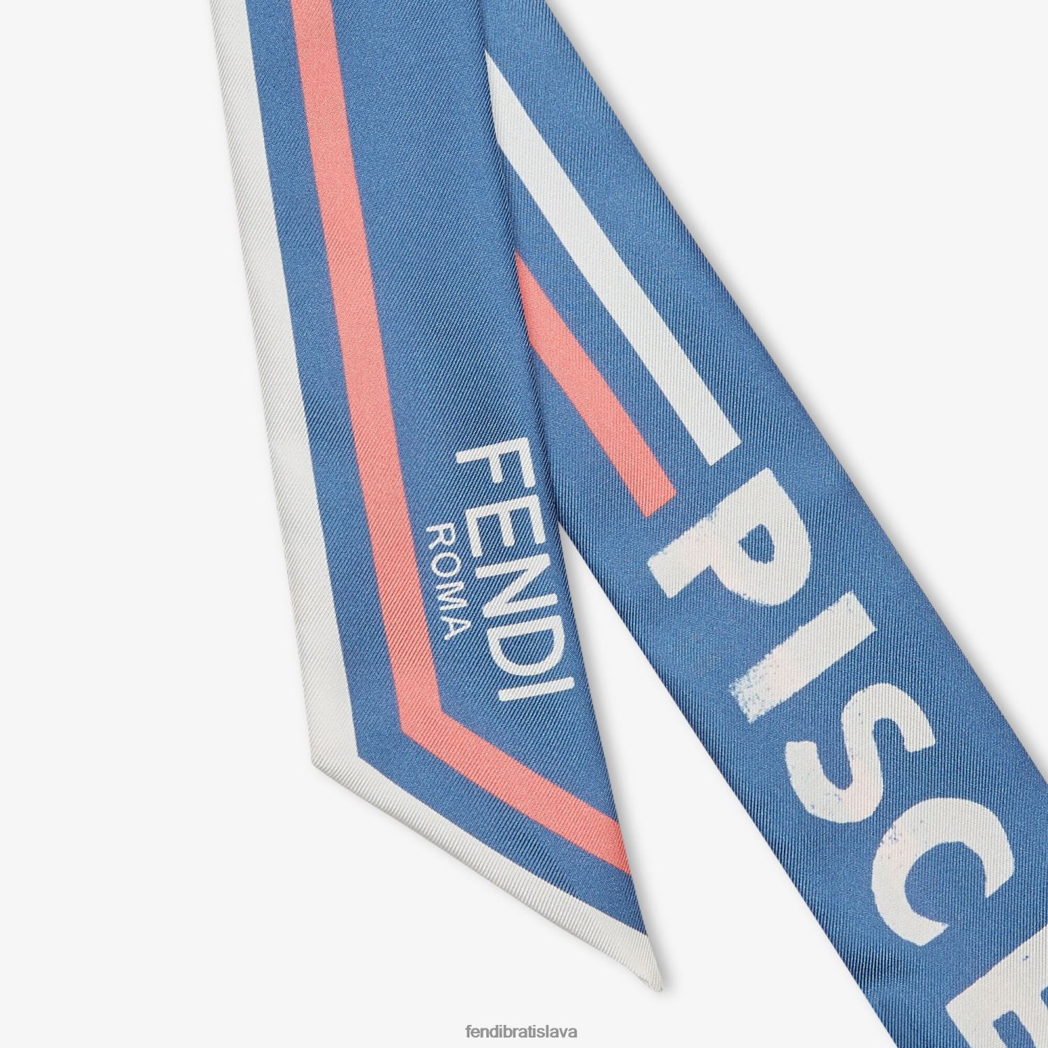 príslušenstvo Fendi zavinovacie hodvábne bandeau Modrá ženy 8NT4Z8109