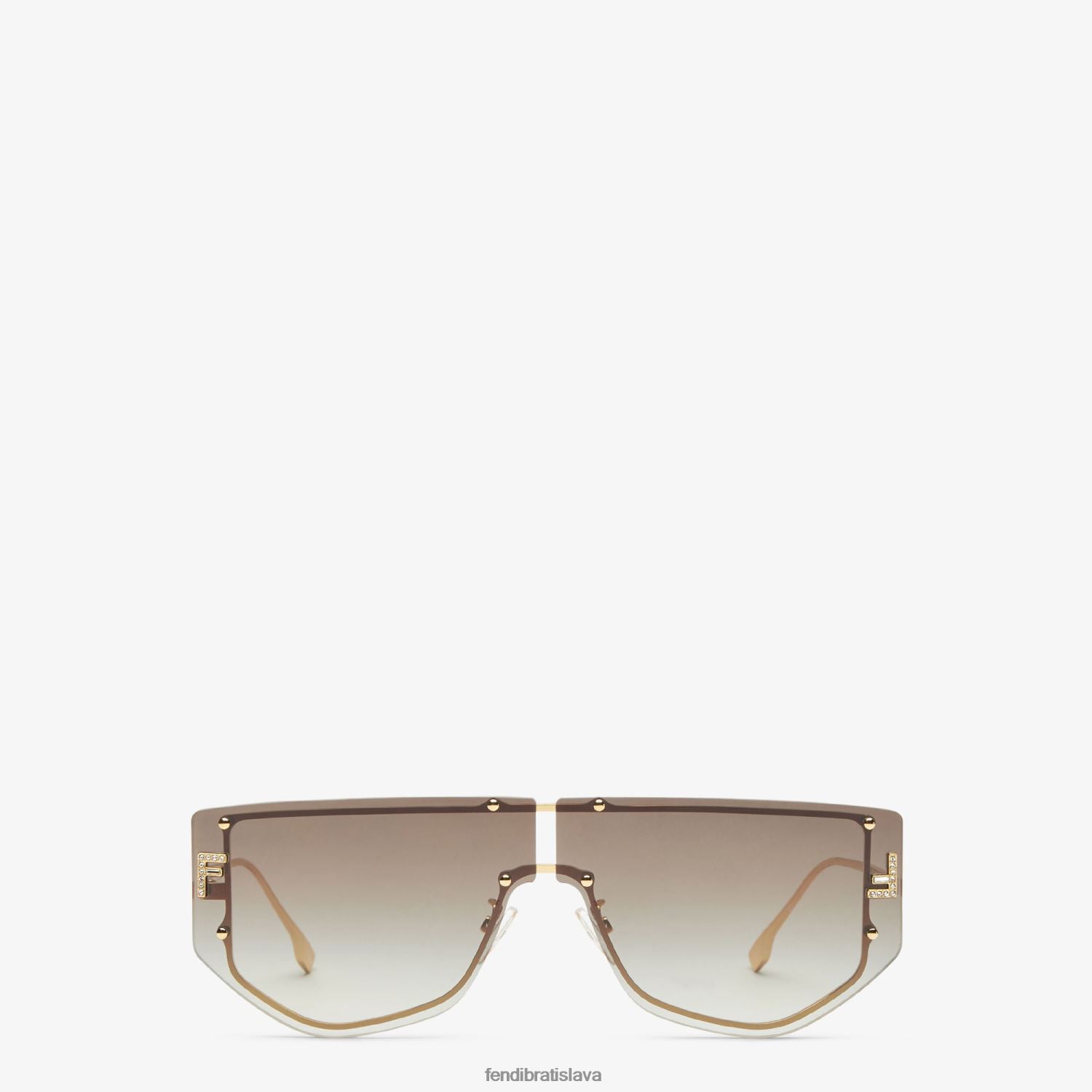 príslušenstvo Fendi Shield Sunglasses With Khaki Gradient Lenses móda ženy 8NT4Z8199