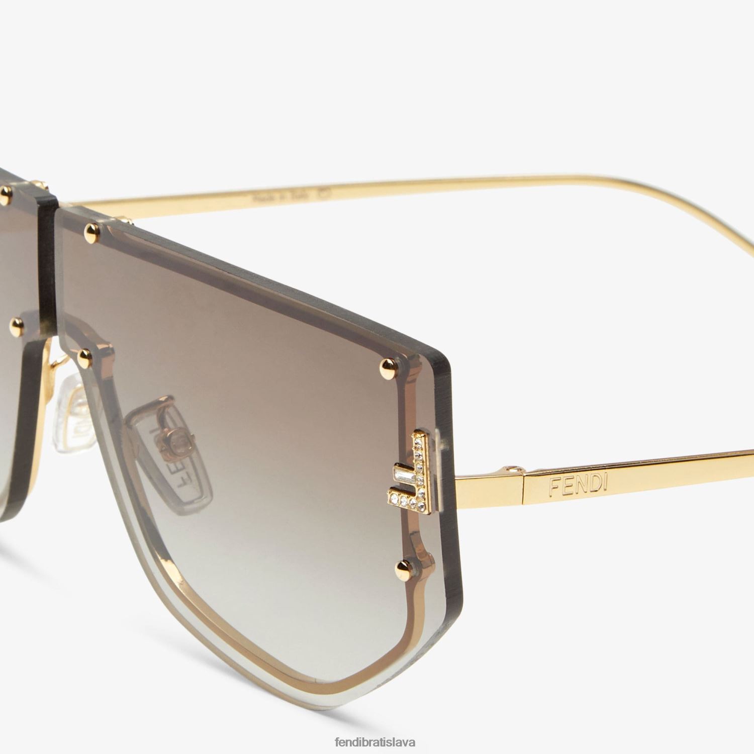 príslušenstvo Fendi Shield Sunglasses With Khaki Gradient Lenses móda ženy 8NT4Z8199